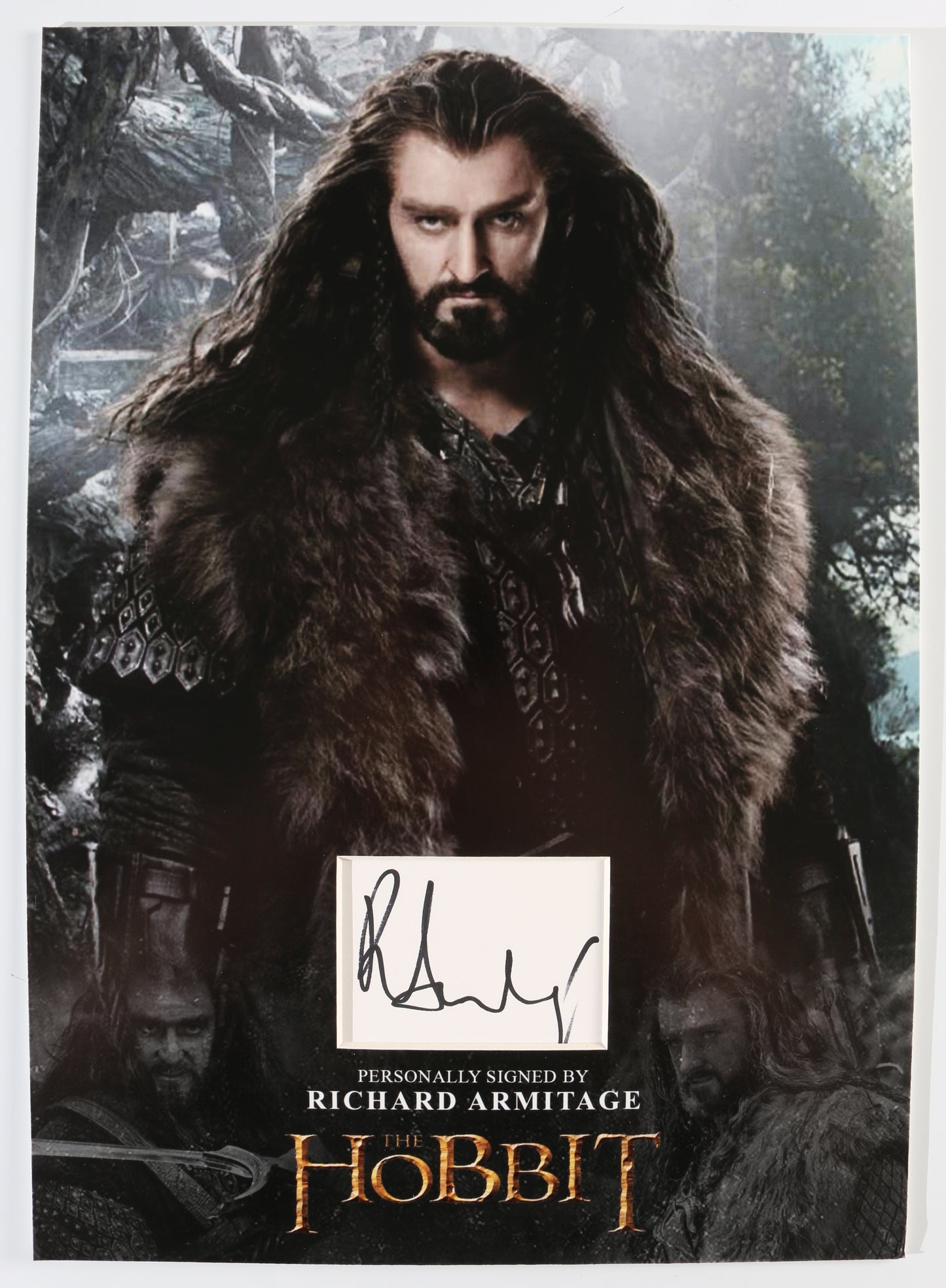 
                  
                    Richard Armitage Thorin Oakenshield in The Hobbit (SWAU) Signed Matted Index Card Display
                  
                