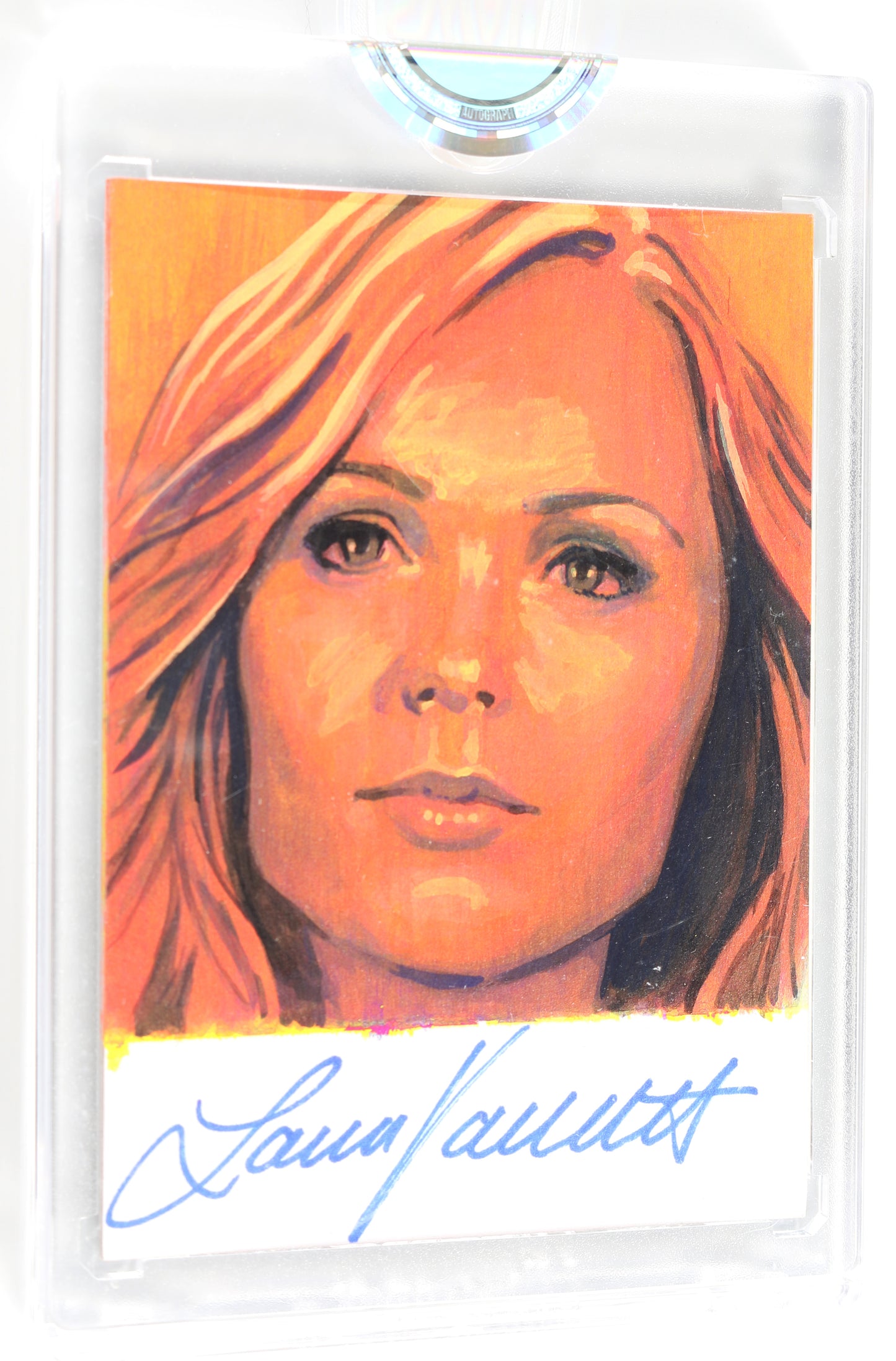 
                  
                    Laura Vandervoort as Supergirl In Smallville (Encapsulated) Signed SWAU Artist Series Trading Card by Seth Groves
                  
                