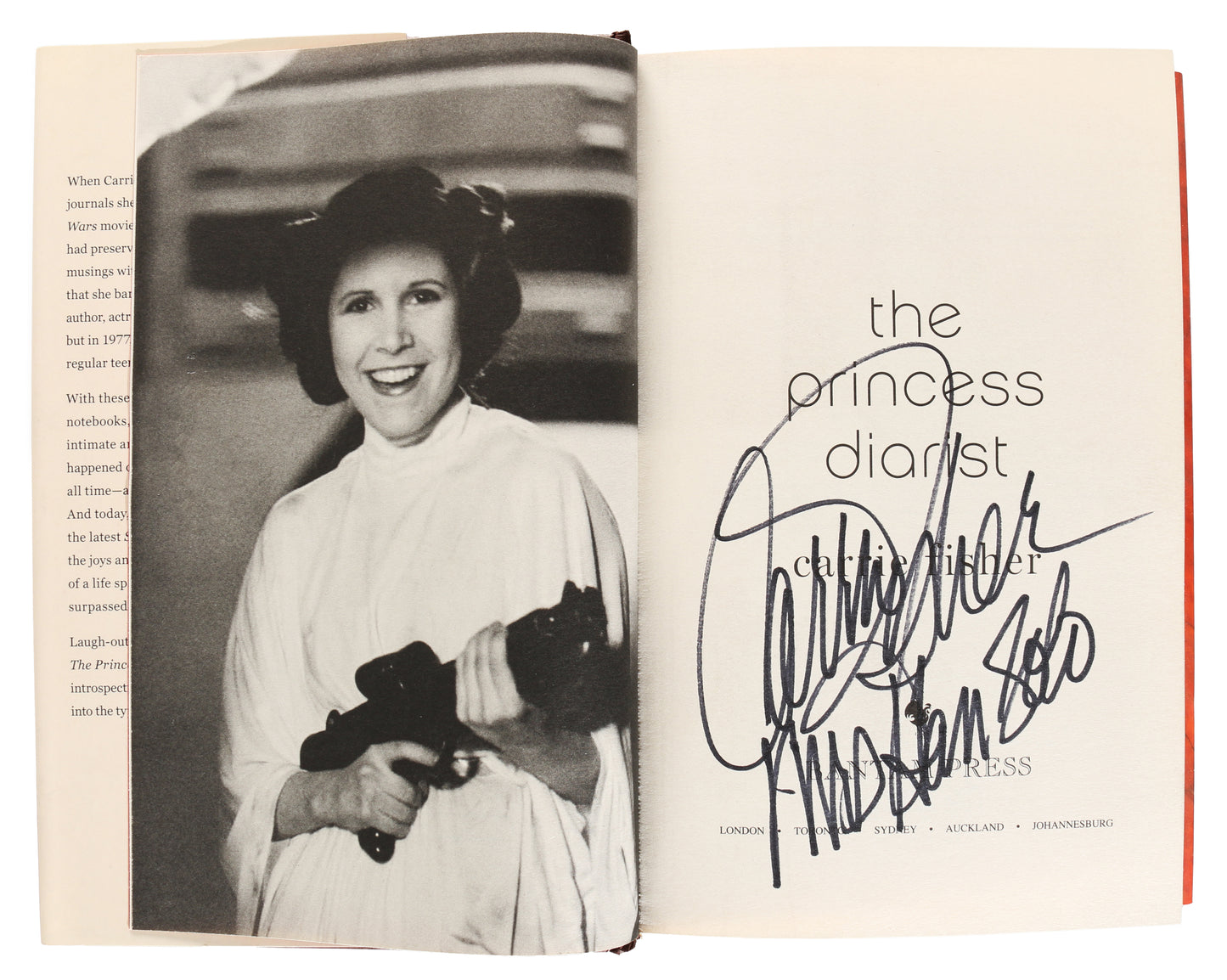 
                  
                    The Princess Diarist Hardcover Book Signed by Star Wars Princess Leia Actress & Author Carrie Fisher
                  
                