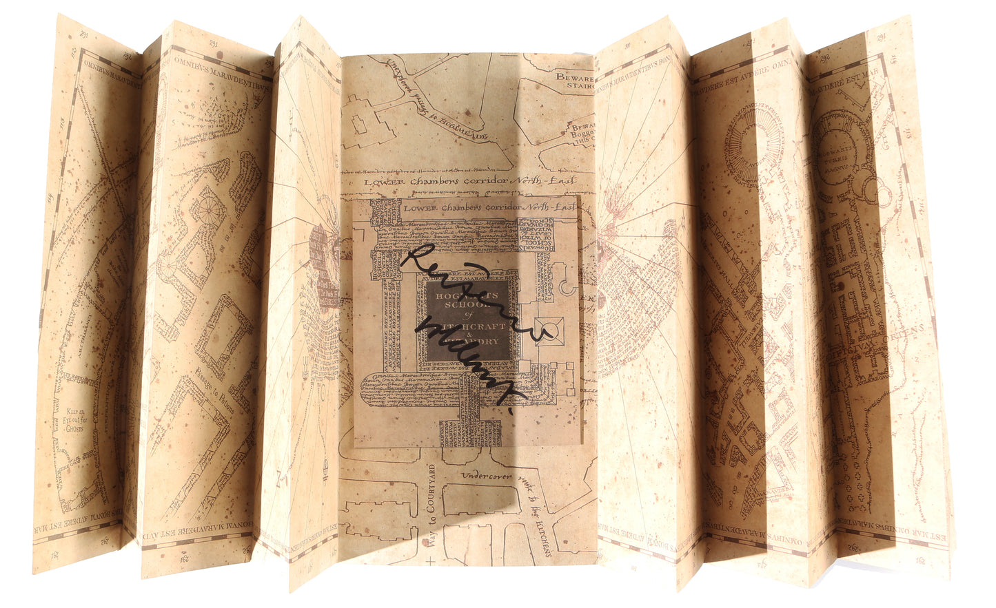 
                  
                    Ralph Fiennes as Lord Voldemort in Harry Potter Signed Prop Replica Marauder's Map with Character Name
                  
                