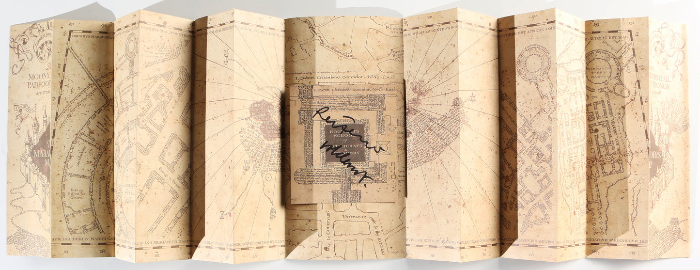 
                  
                    Ralph Fiennes as Lord Voldemort in Harry Potter Signed Prop Replica Marauder's Map with Character Name
                  
                