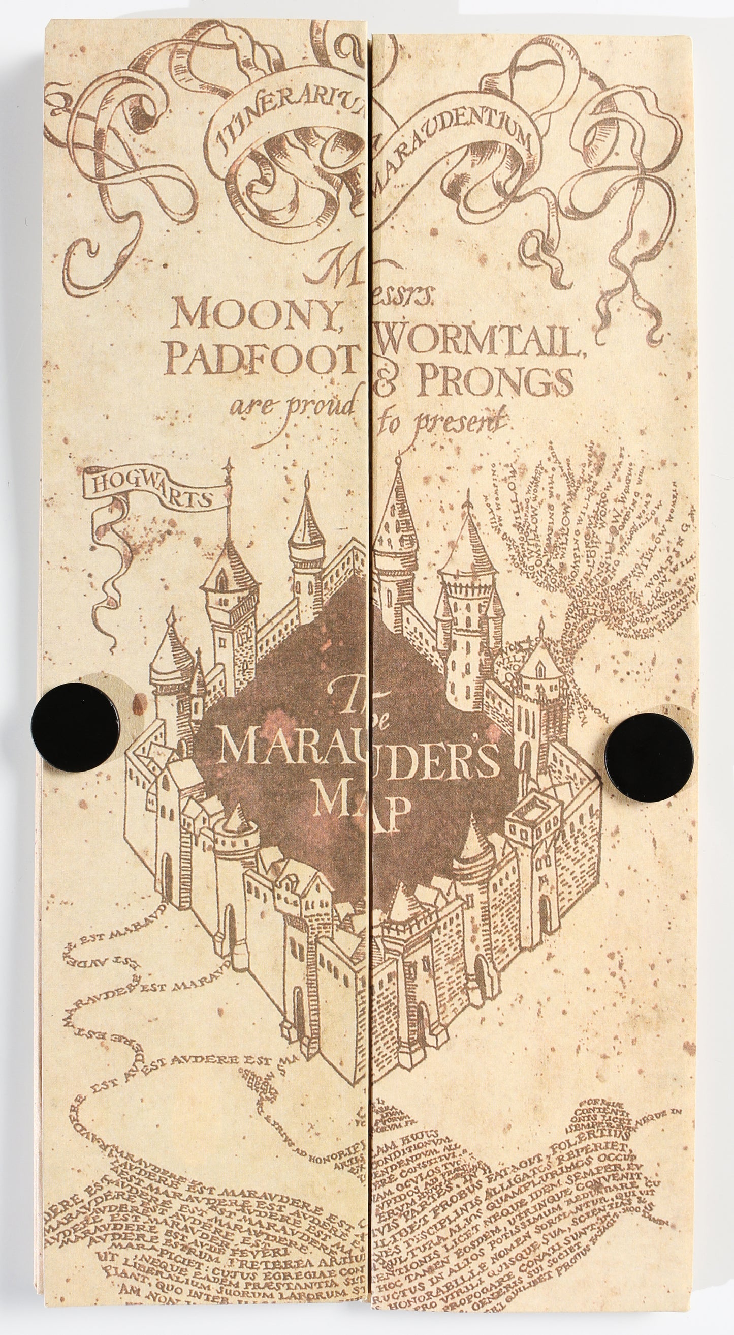 
                  
                    Ralph Fiennes as Lord Voldemort in Harry Potter Signed Prop Replica Marauder's Map with Character Name
                  
                