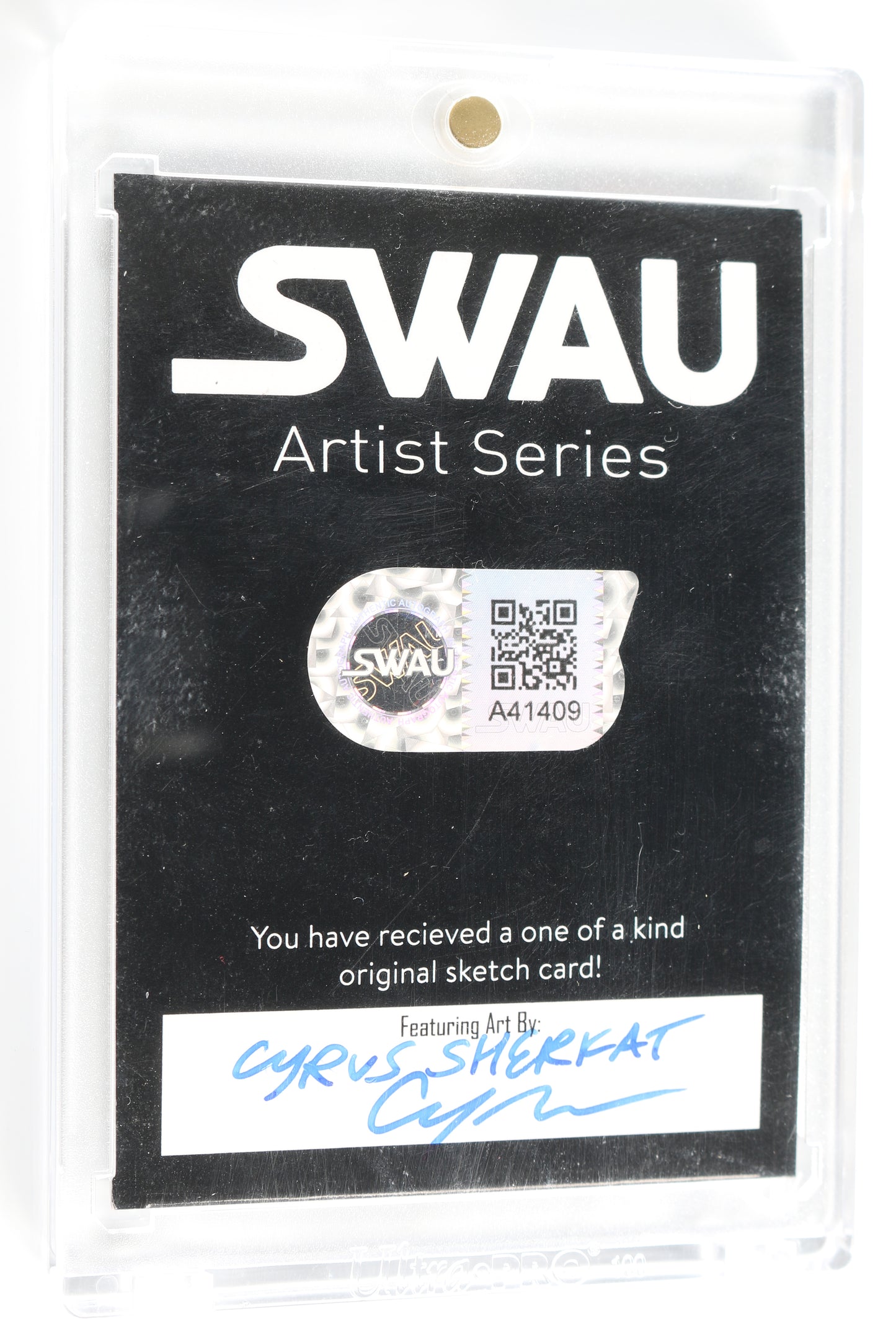 
                  
                    Oscar Isaac as Poe Dameron in Star Wars: The Force Awakens (Encapsulated) Signed SWAU Artist Series Trading Card by Cyrus Sherkat
                  
                