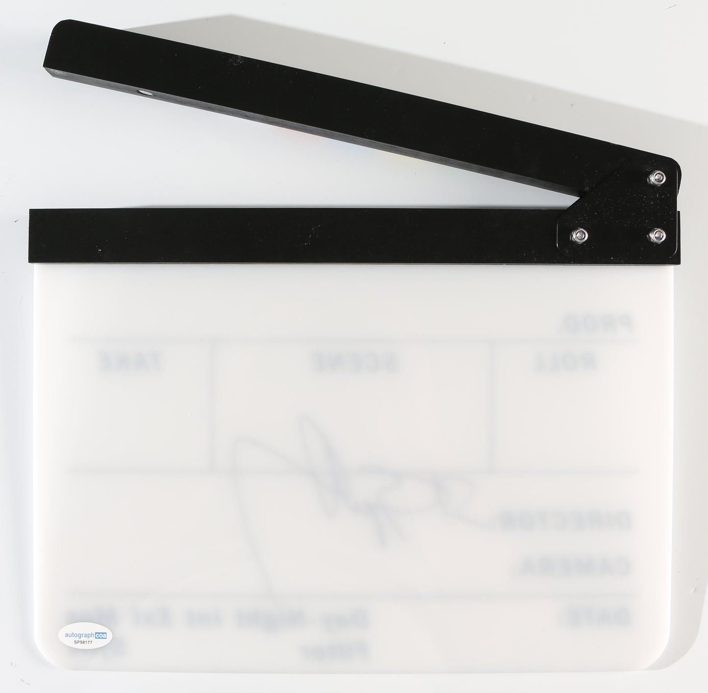 
                  
                    Steven Spielberg Director of Jaws, Indiana Jones, Jurassic Park, Schindler's List, & E.T. The Extra-Terrestrial Signed Prop Replica Clapperboard
                  
                