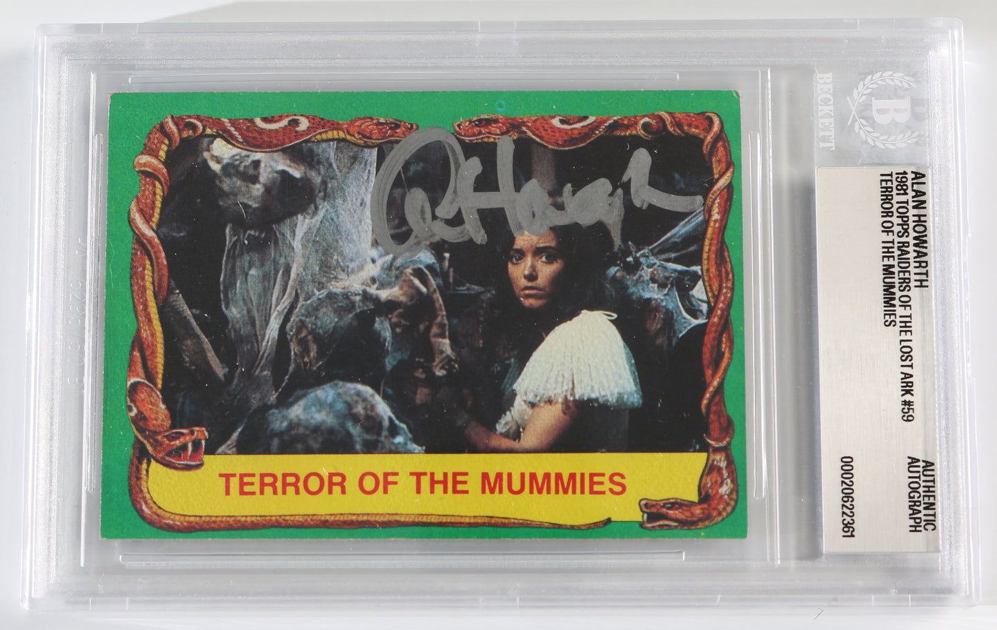 
                  
                    Alan Howarth Sound Designer of Indiana Jones: Raiders of the Lost Ark (Beckett Slabbed) Signed 1981 Topps Trading Card #59
                  
                
