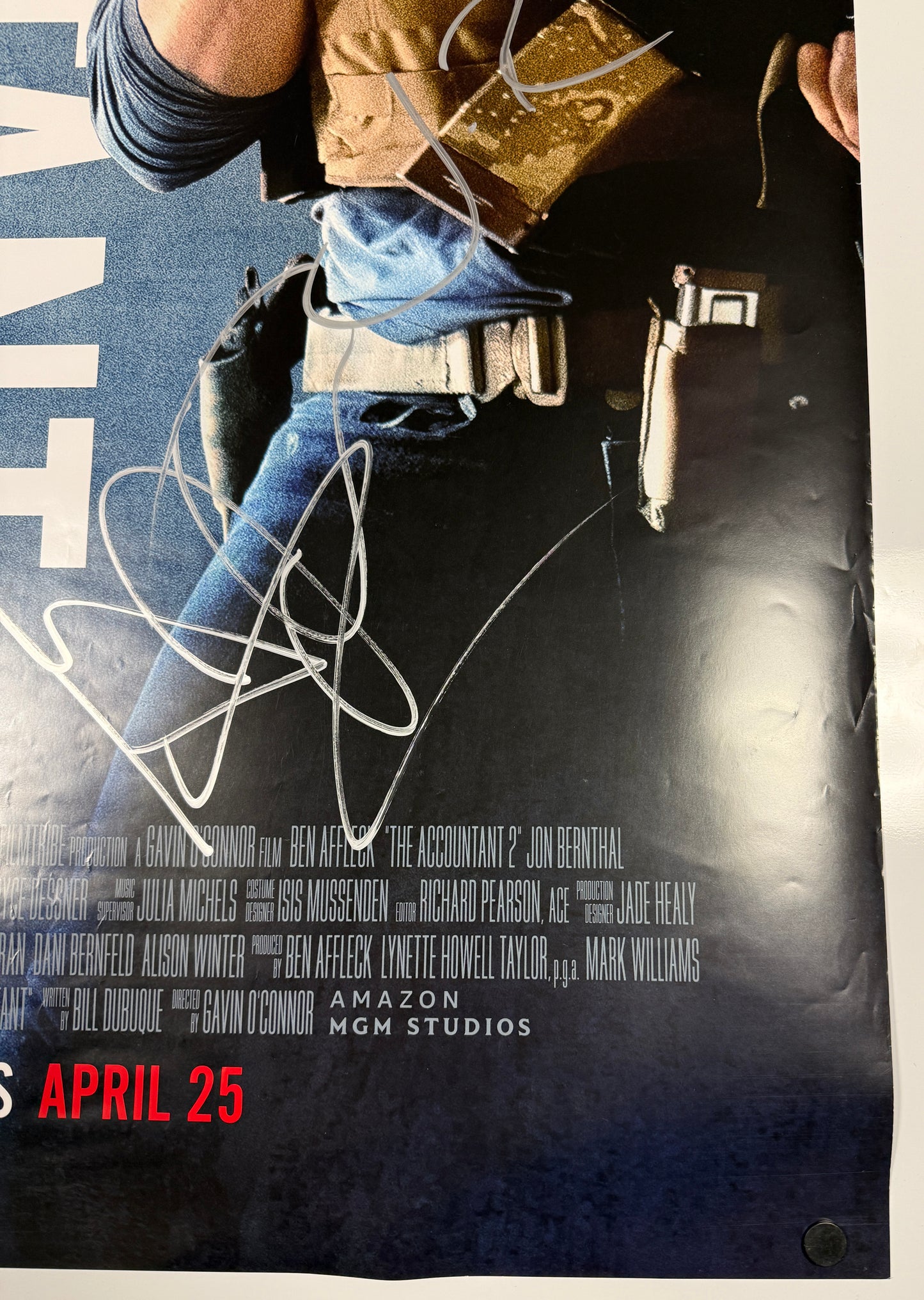 
                  
                    The Accountant 2 27x40 Poster Cast Signed by Ben Affleck, Jon Bernthal, Cynthia Addai-Robinson, Daniella Pineda, & Director: Gavin O'Connor
                  
                
