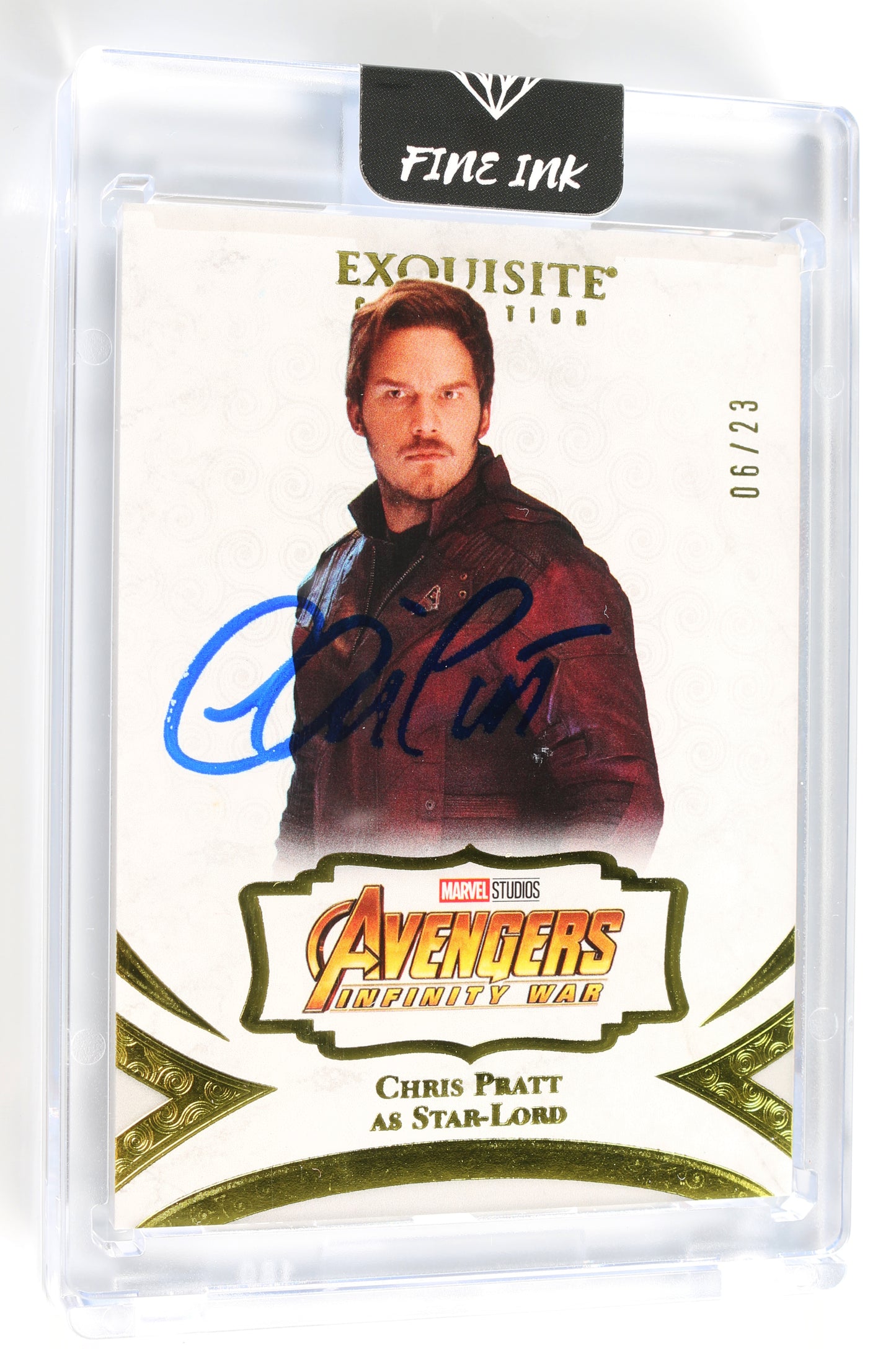 
                  
                    Chris Pratt as Star-Lord in Avengers: Infinity War (Encapsulated) Signed Upper Deck Trading Card
                  
                