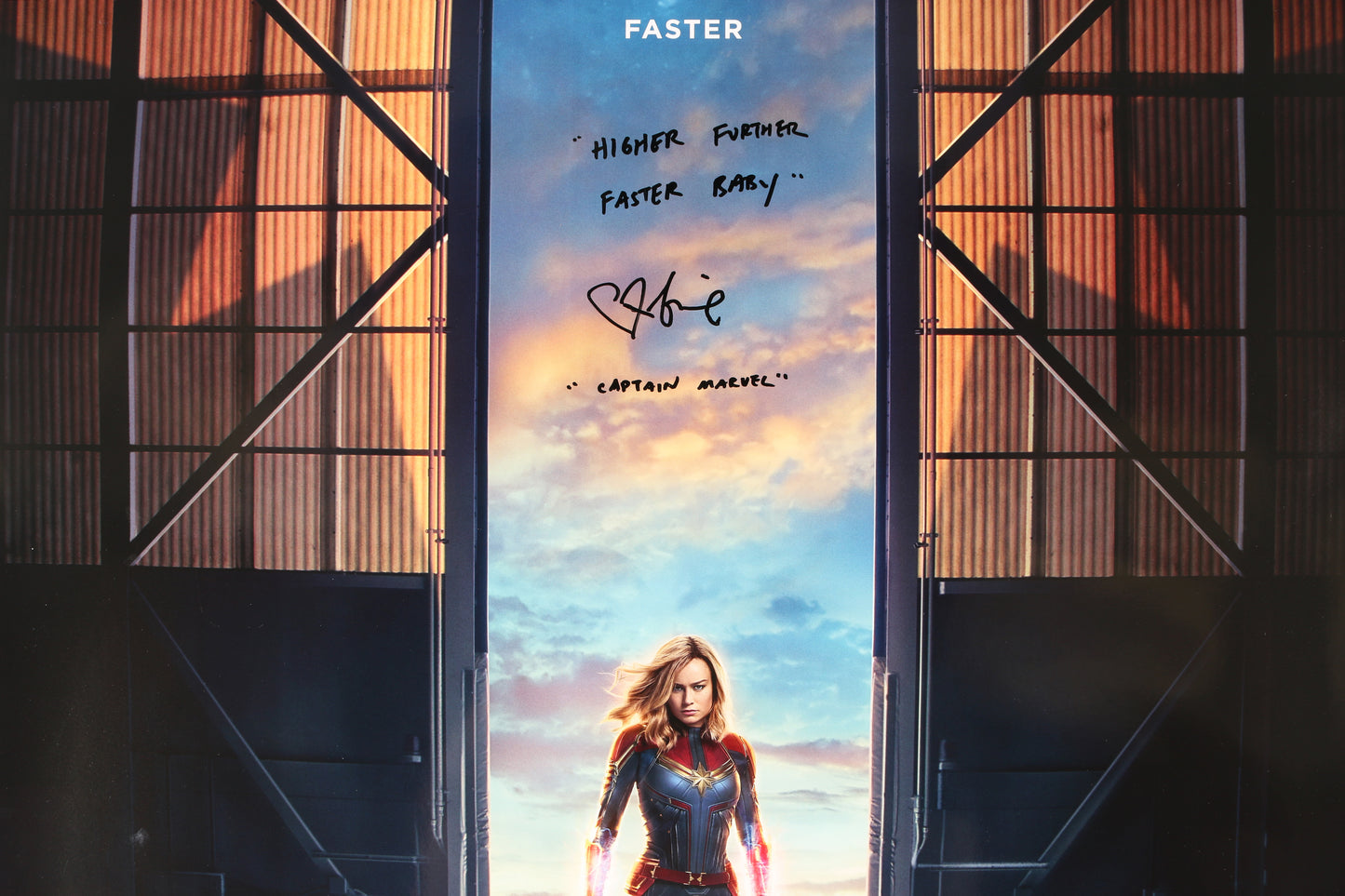 
                  
                    Brie Larson as Carol Danvers / Captain Marvel in Captain Marvel Signed 27x40 Poster with Character Name & Quote
                  
                
