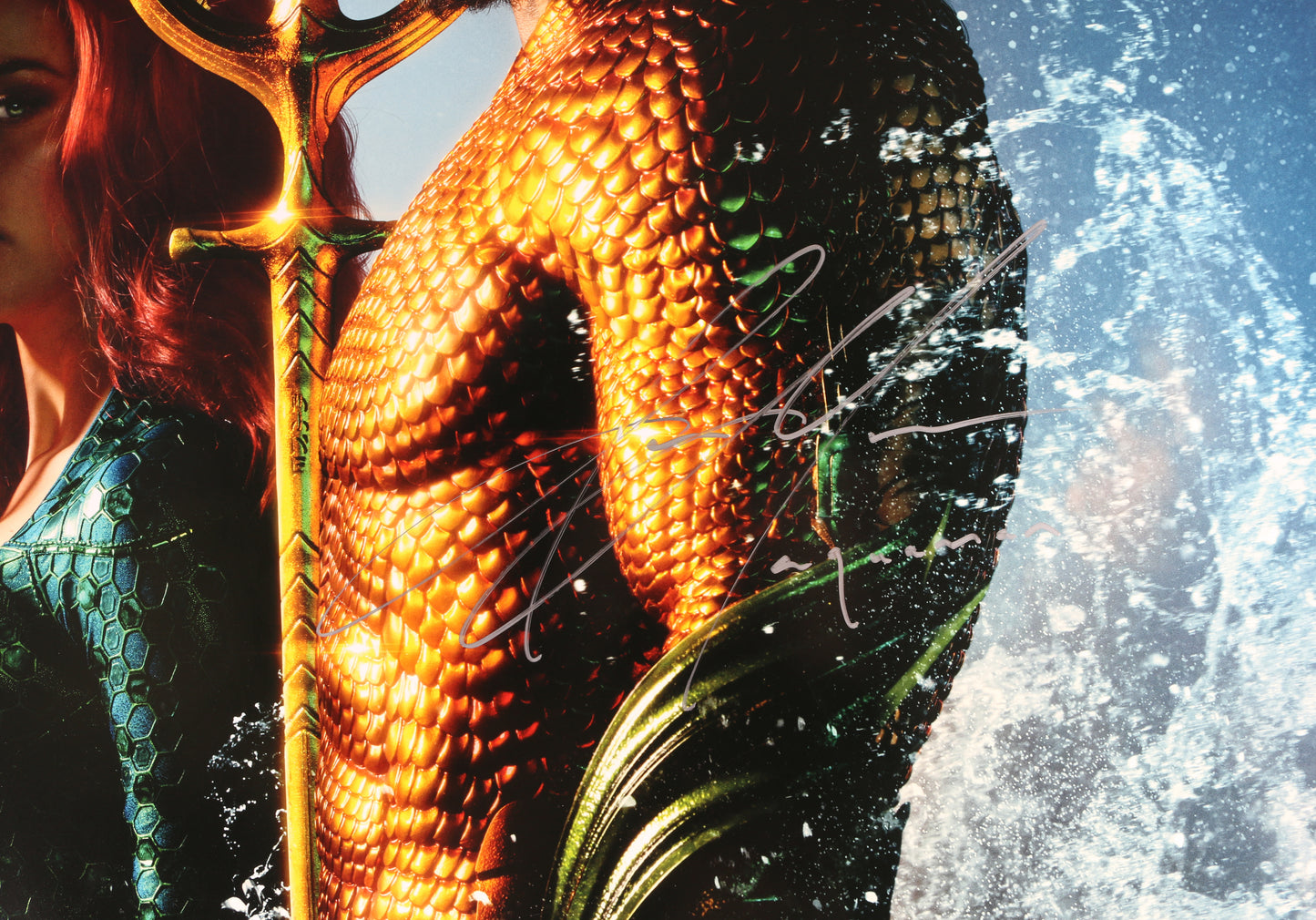 
                  
                    Jason Momoa as Aquaman & Amber Heard as Mera in Aquaman Signed 27x40 Poster with Character Names
                  
                