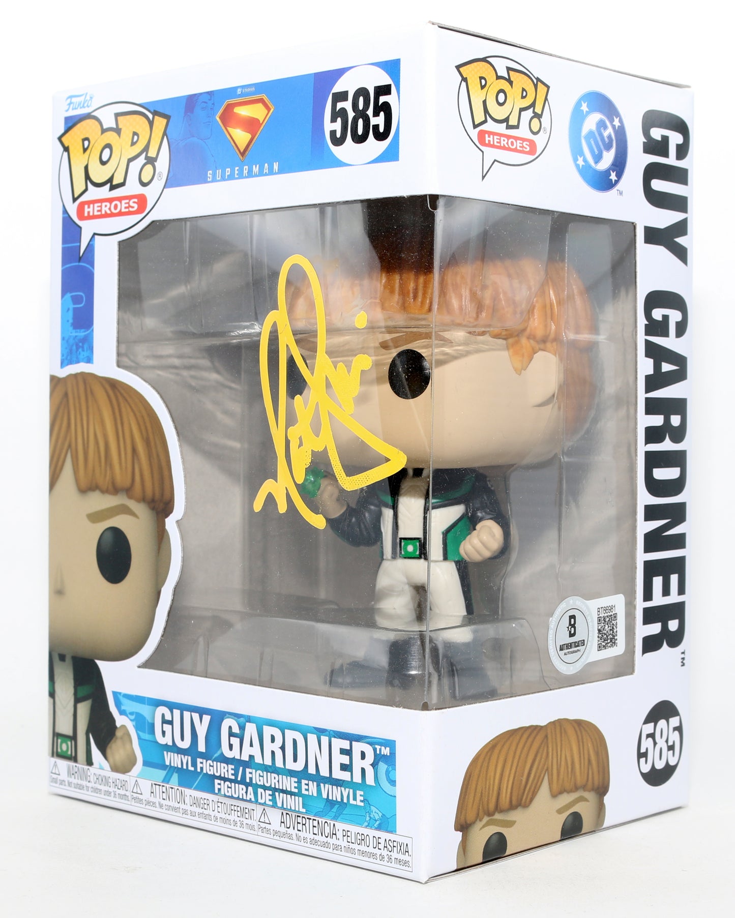 
                  
                    Nathan Fillion as Guy Gardner in James Gunn's Superman (Beckett) Signed Funko POP! #585
                  
                