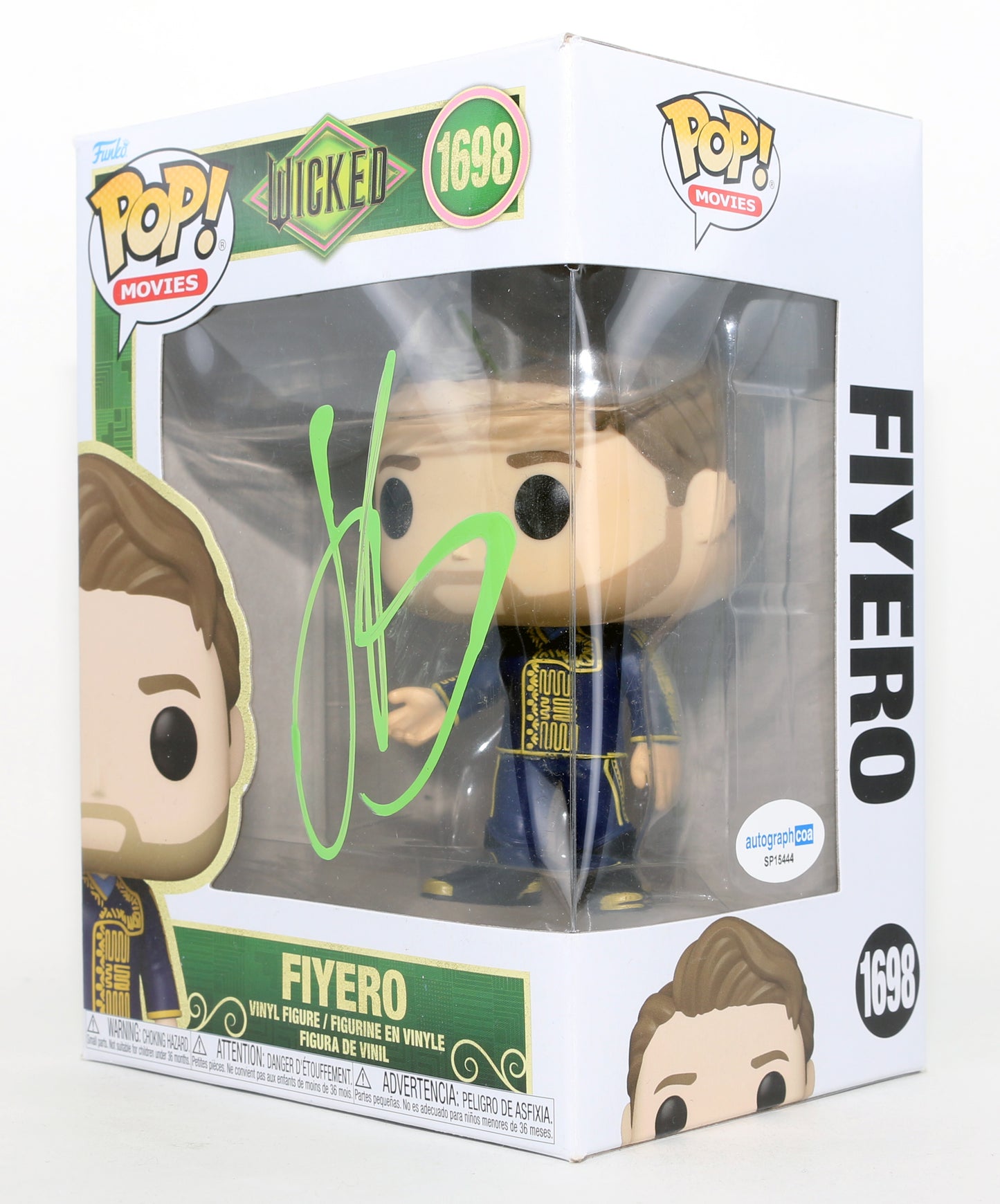 
                  
                    Jonathan Bailey as Fiyero in Wicked Signed Funko POP! #1698
                  
                