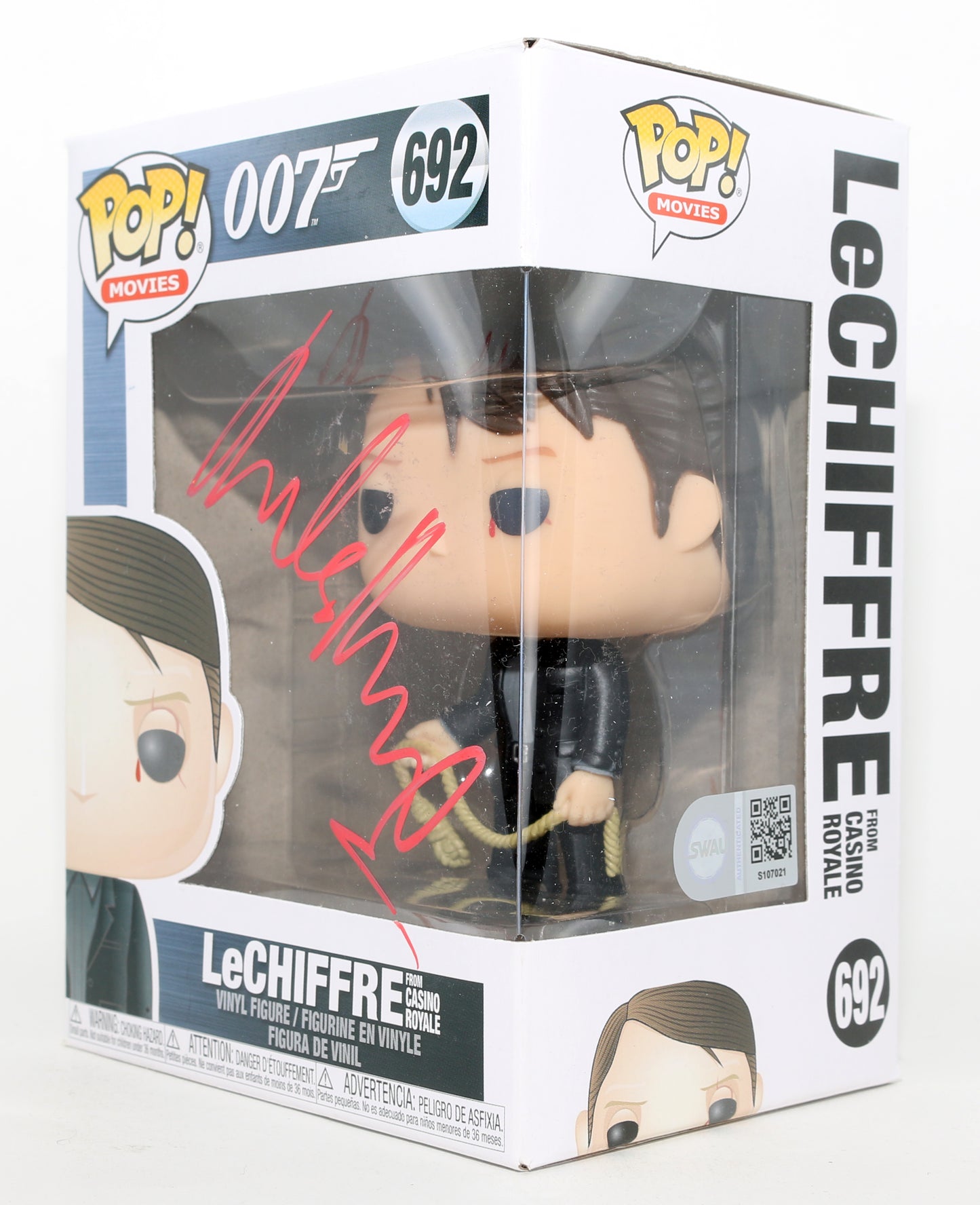 
                  
                    Mads Mikkelsen as Le Chiffre in James Bond 007: Casino Royale (SWAU) Signed Funko POP! #692
                  
                