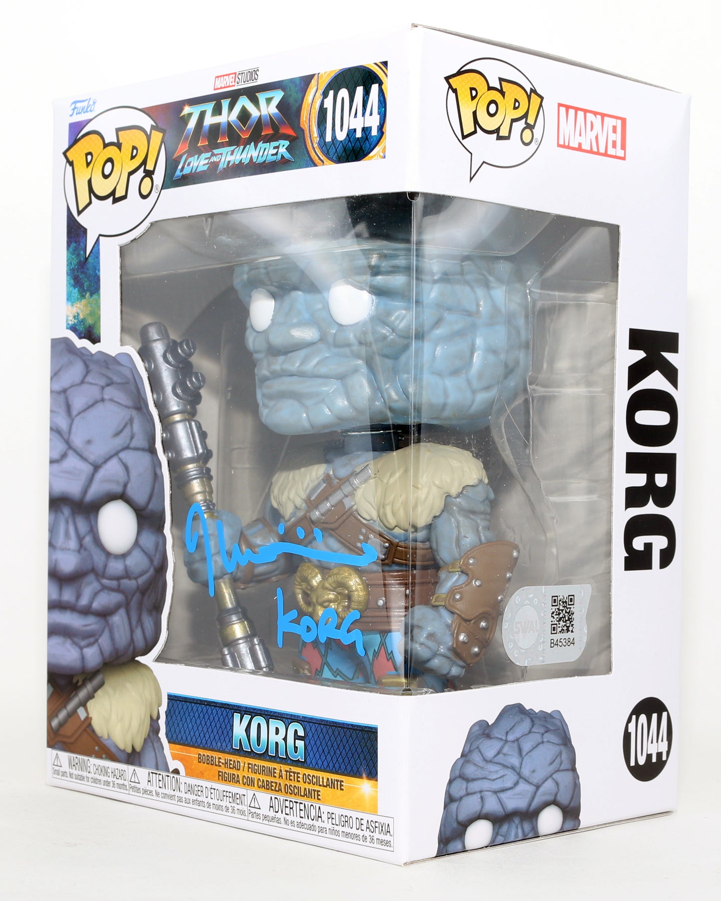 
                  
                    Taika Waititi as Korg in Thor: Love & Thunder (SWAU) Signed Funko POP! #1044 with Character Name
                  
                