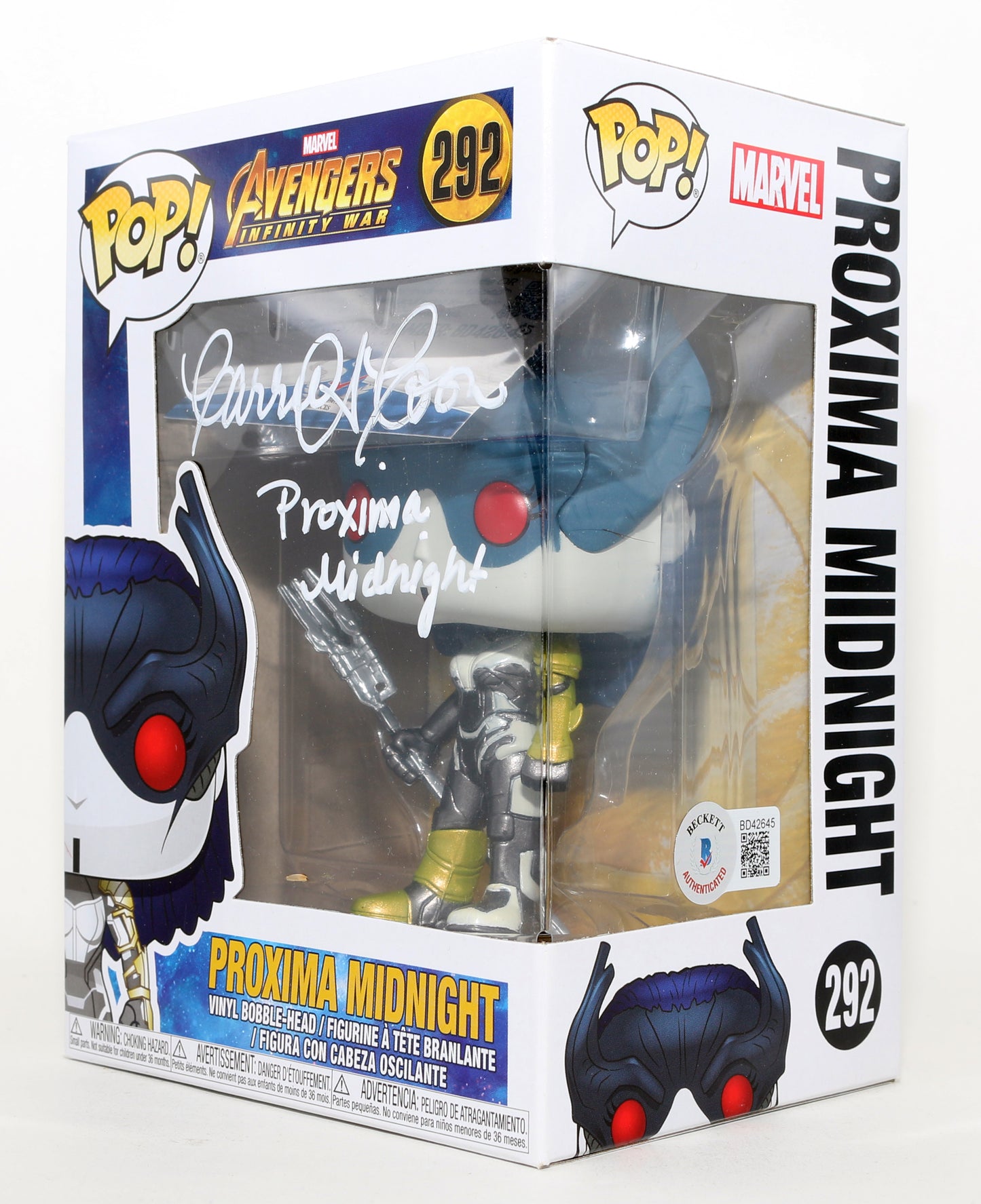 
                  
                    Carrie Coon as Proxima Midnight in Avengers: Infinity War (Beckett) Signed Funko POP! #292 with Character Name
                  
                