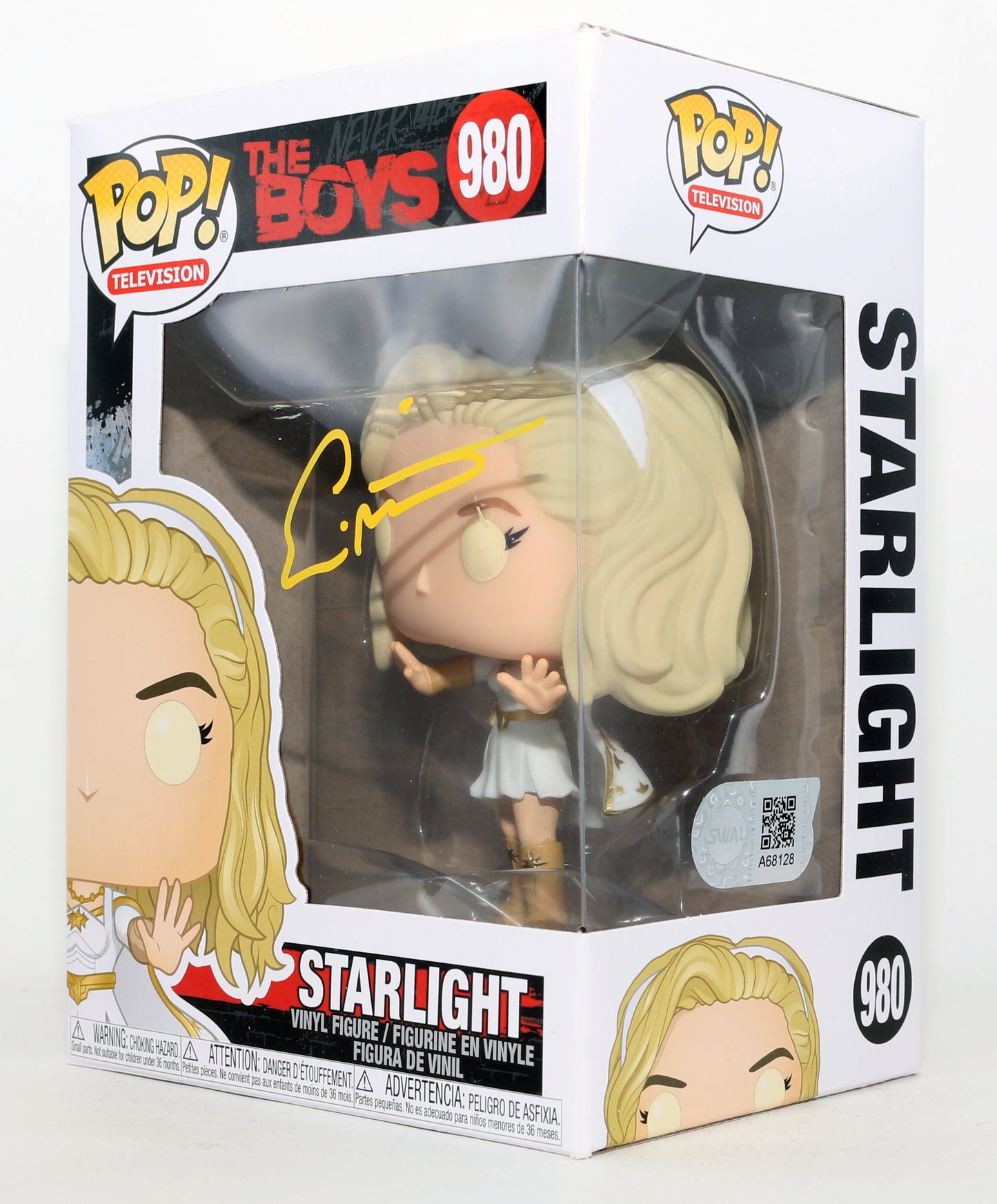 
                  
                    Erin Moriarty as Starlight in The Boys (SWAU) Signed Funko POP! #980
                  
                