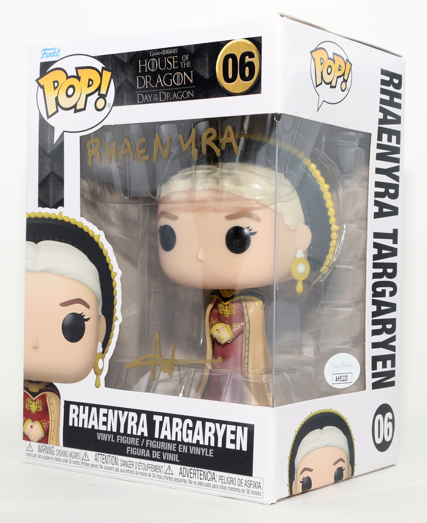 
                  
                    Milly Alcock as Young Princess Rhaenyra Targaryen in House of the Dragon (JSA) Signed Funko POP! #06 with Character Name
                  
                