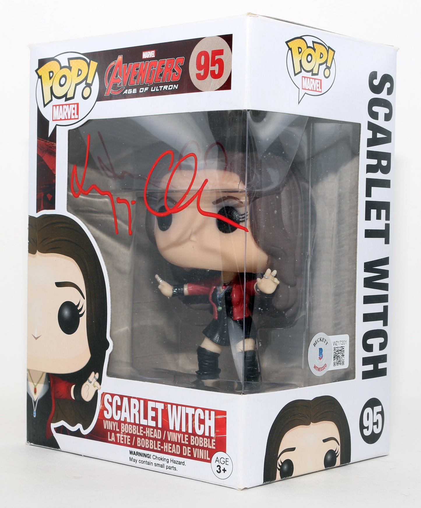 
                  
                    Elizabeth Olsen as Wanda Maximoff / Scarlet Witch in Avengers: Age of Ultron (Beckett) Signed Funko POP! #95
                  
                