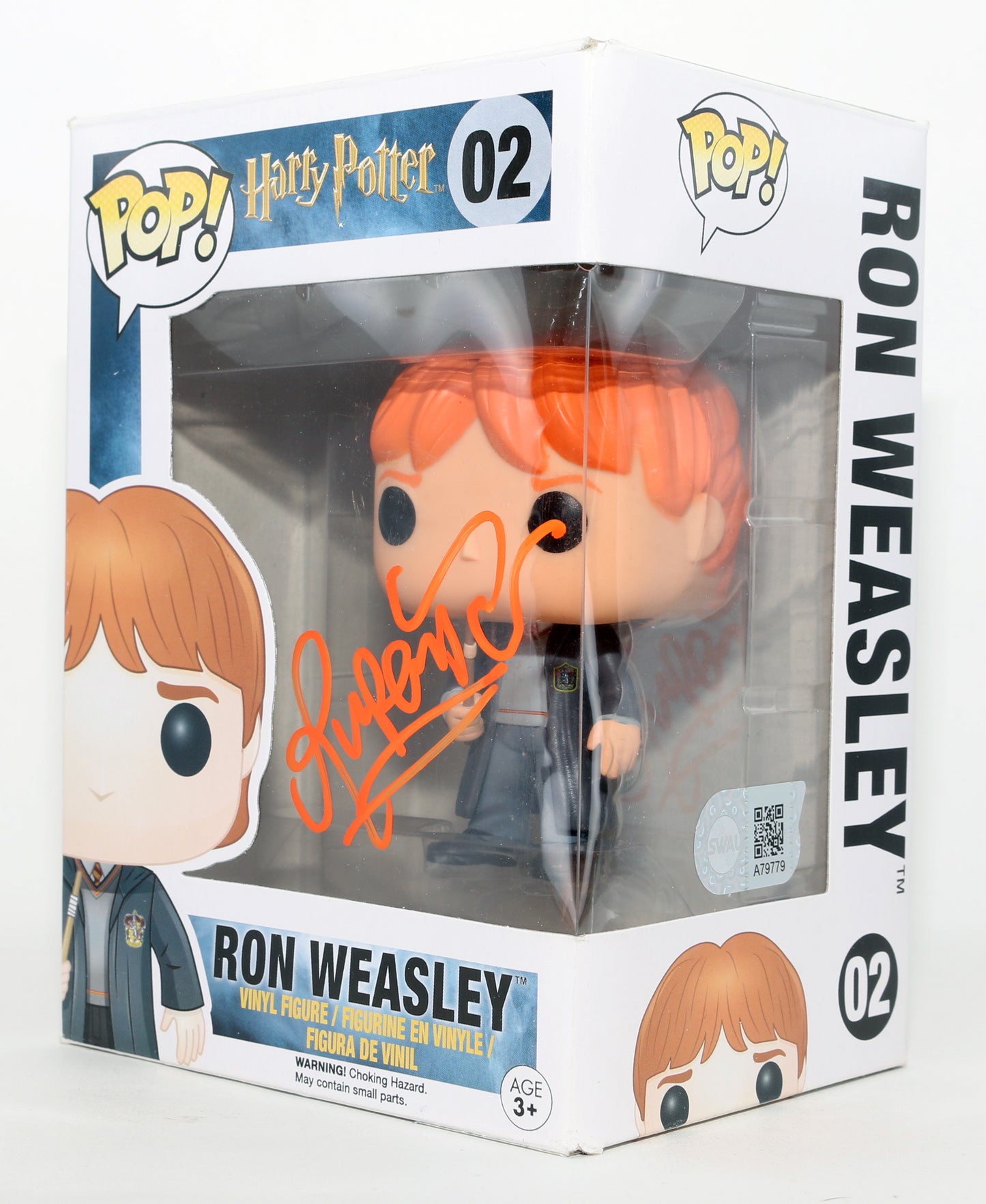 
                  
                    Rupert Grint as Ron Weasley in Harry Potter (SWAU) Signed Funko POP! #02
                  
                