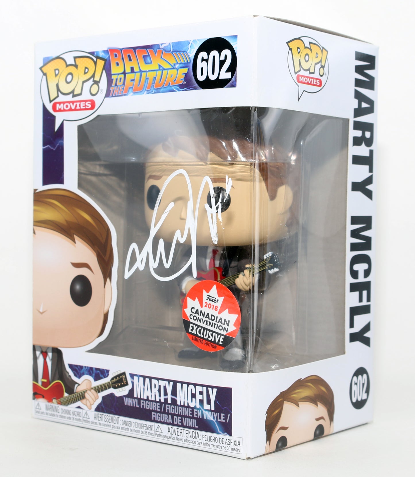 
                  
                    Michael J. Fox as Marty McFly in Back to the Future 2018 Canadian Convention Exclusive (Official Pix) Signed Funko POP! #602
                  
                