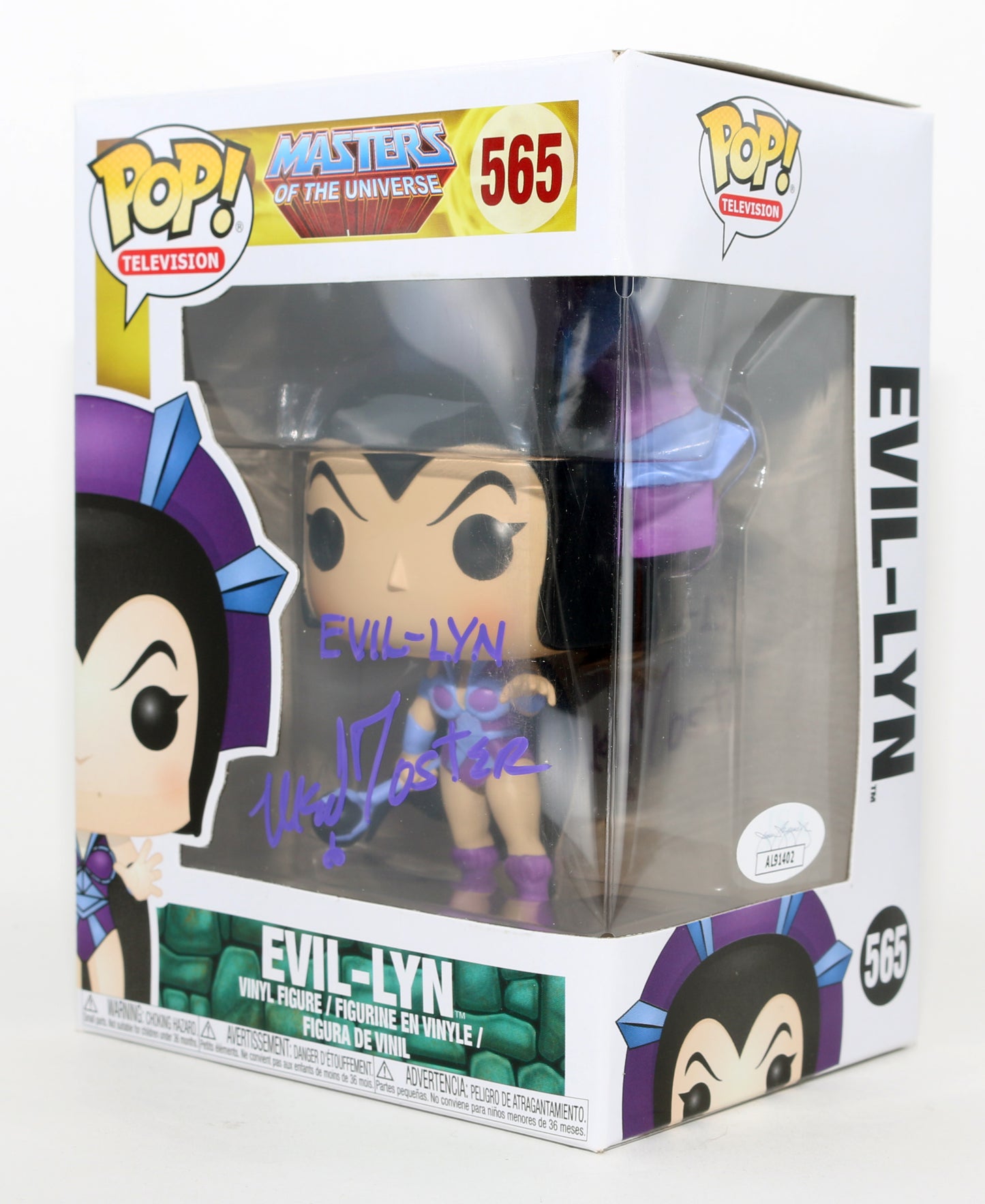 
                  
                    Meg Foster as Evil-Lyn in Masters of the Universe (JSA) Signed Funko POP! #565 with Character Name
                  
                