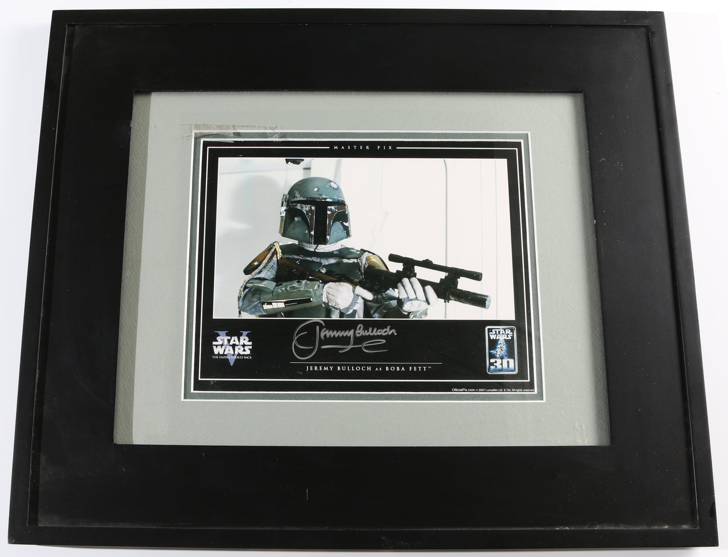 
                  
                    Jeremy Bulloch as Boba Fett in Star Wars: The Empire Strikes Back (Official Pix) Framed Signed 8x10 Photo
                  
                