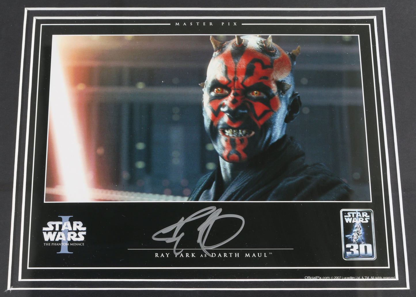 
                  
                    Ray Park as Darth Maul in Star Wars Episode I: The Phantom Menace (Official Pix) Framed Signed 8x10 Photo
                  
                