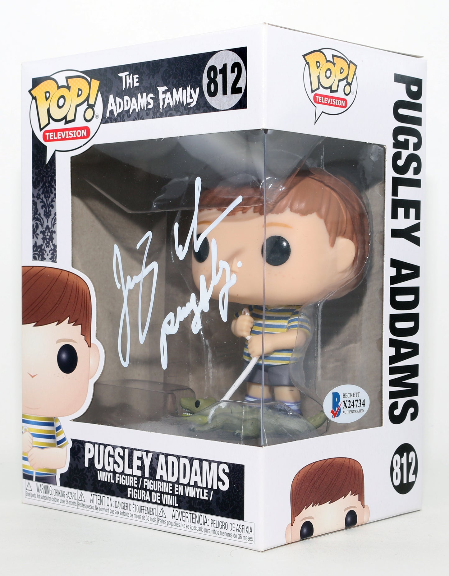 
                  
                    Jimmy Workman as Pugsley Addams in The Addams Family (Beckett) Signed Funko POP! #812 with Character Name
                  
                