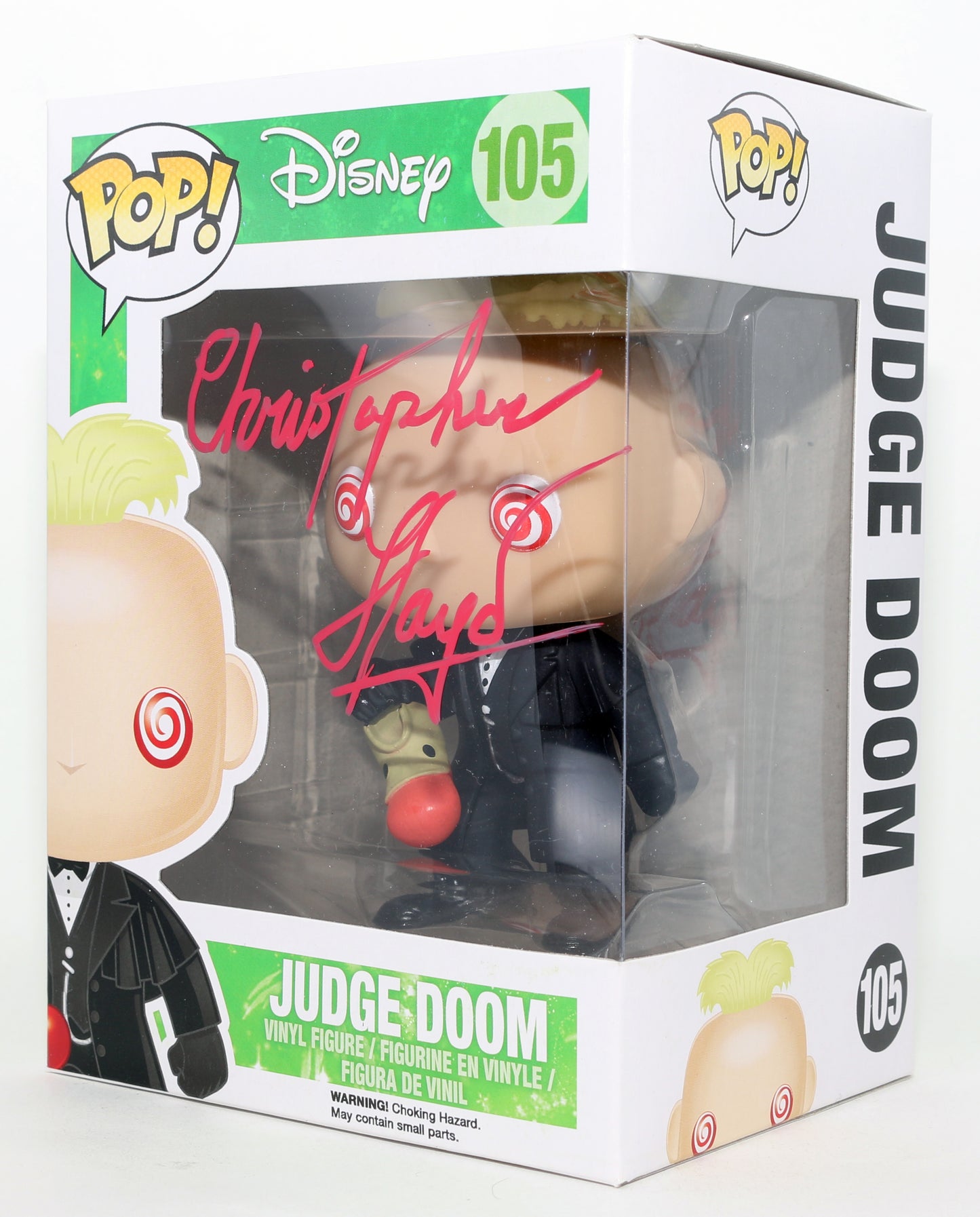 
                  
                    Christopher Lloyd as Judge Doom in Who Framed Roger Rabbit Signed Funko POP! #105
                  
                
