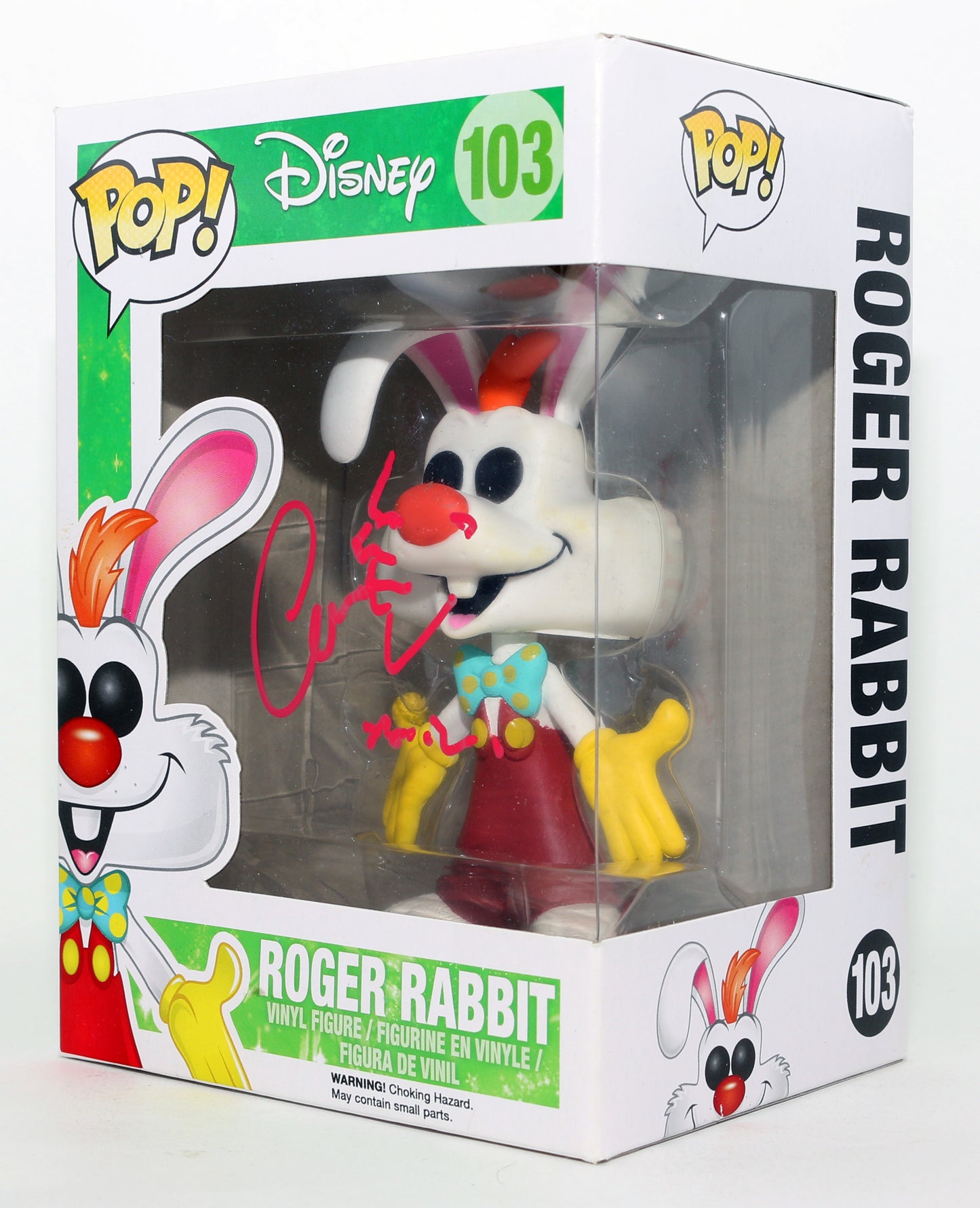 
                  
                    Chares Fleischer as Roger Rabbit in Who Framed Roger Rabbit Signed Funko POP! #103
                  
                