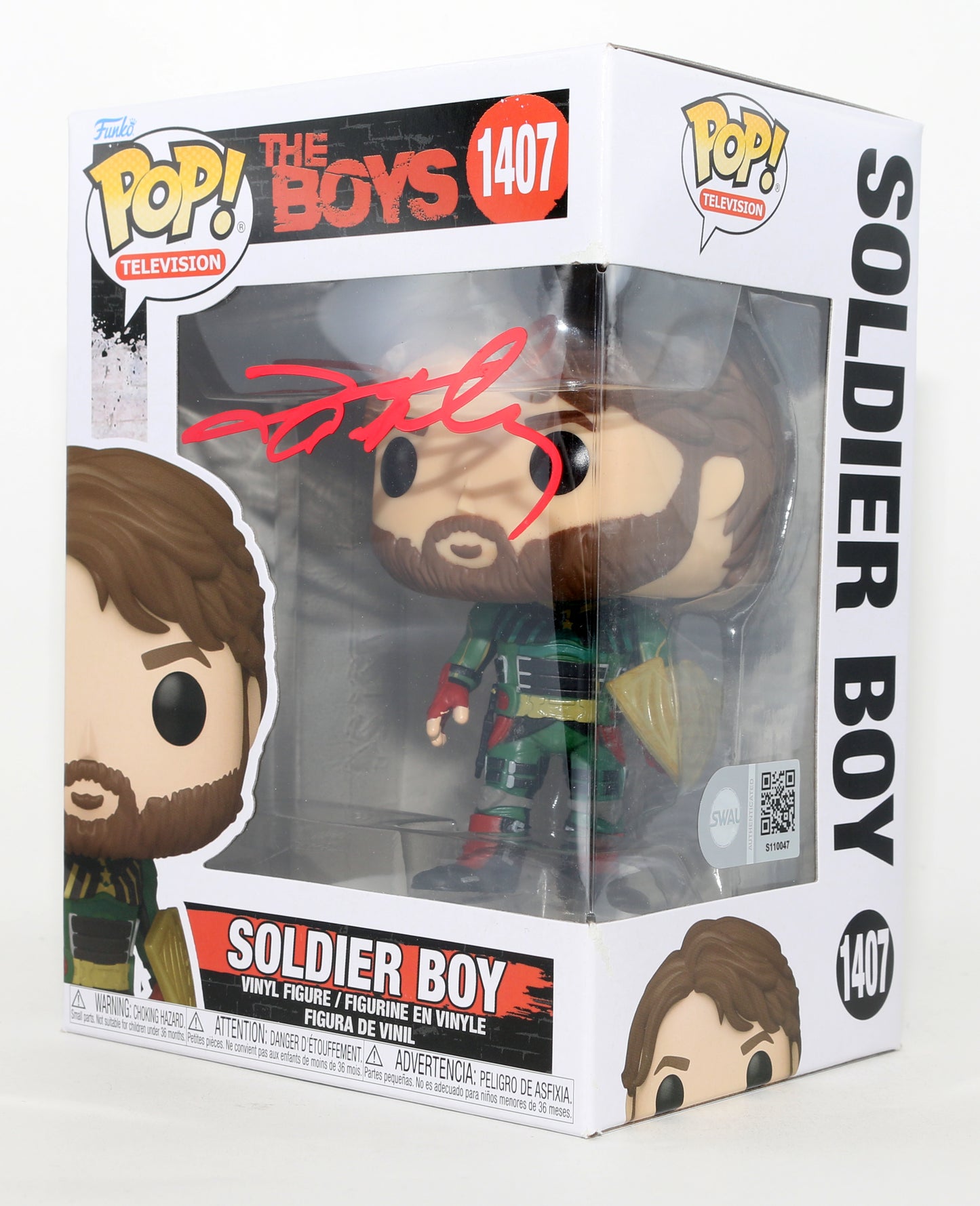 
                  
                    Jensen Ackles as Soldier Boy in The Boys (SWAU) Signed Funko POP! #1407
                  
                
