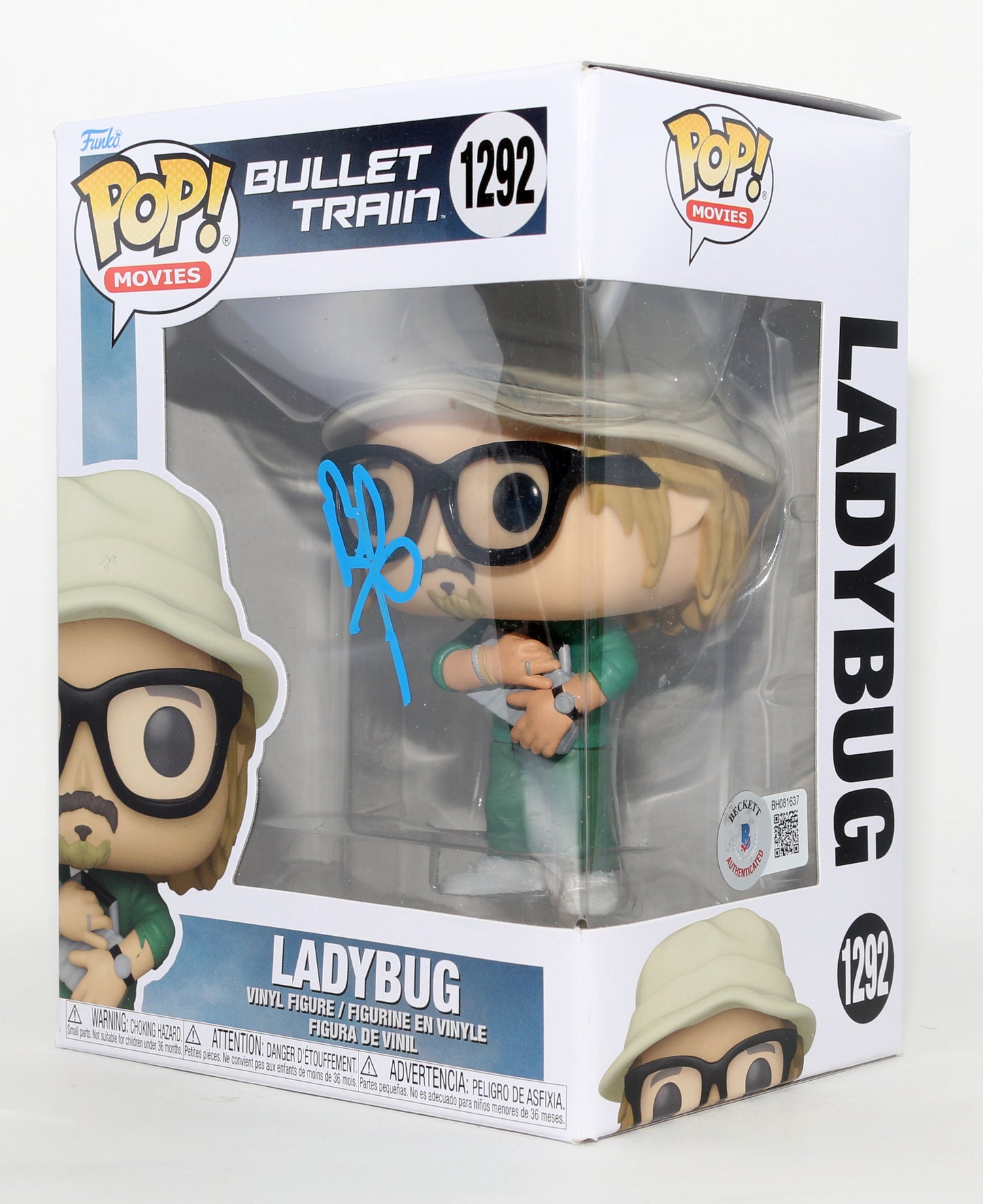 
                  
                    Brad Pitt as Ladybug in Bullet Train (Beckett) Signed Funko POP! #1292
                  
                