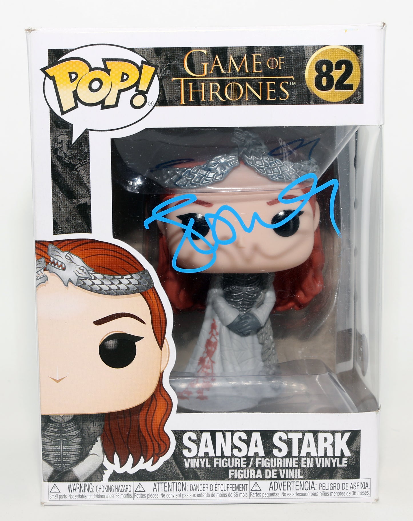 
                  
                    Sophie Turner as Sansa Stark in Game of Thrones (Beckett) Signed Funko POP! #82
                  
                