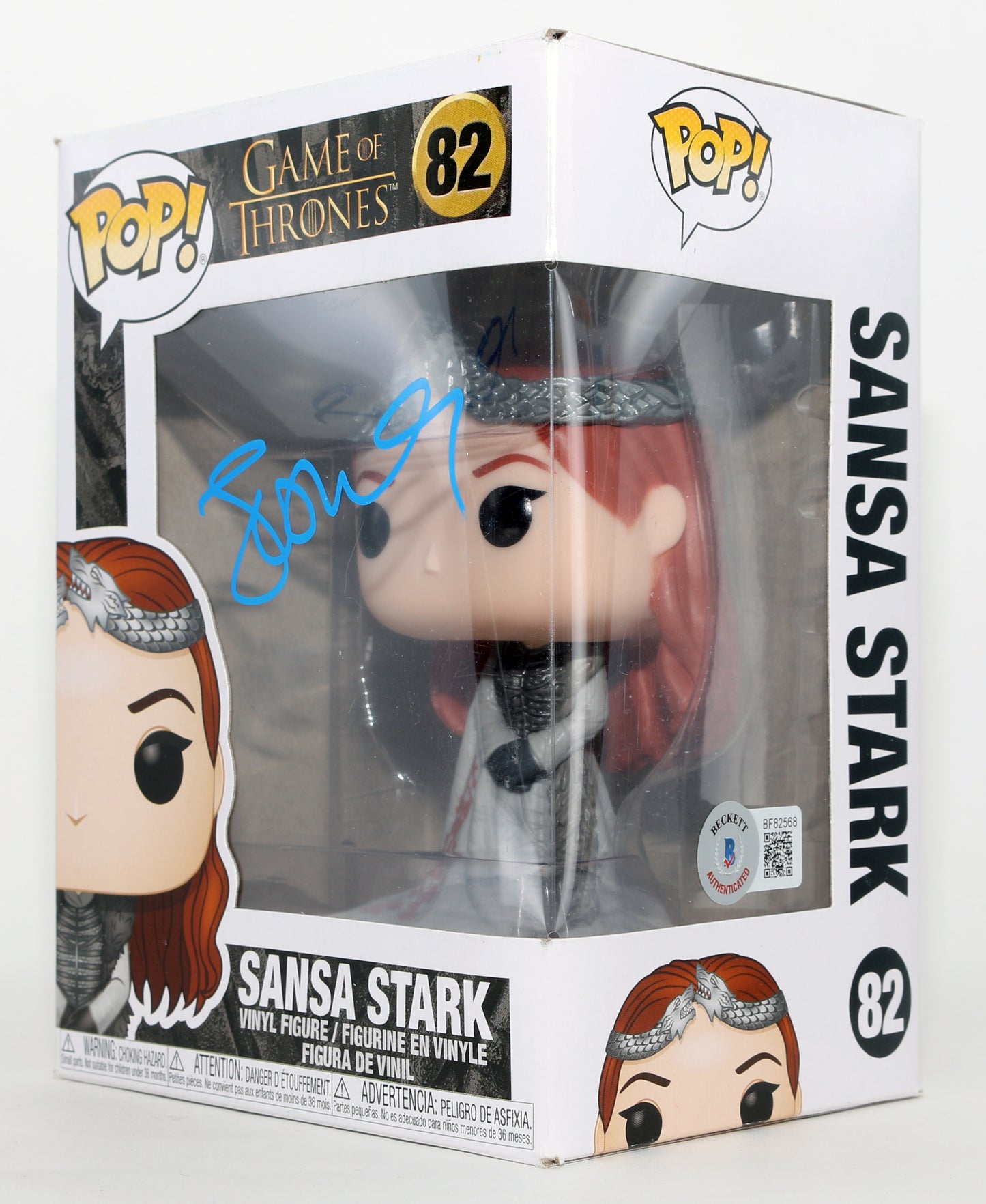 
                  
                    Sophie Turner as Sansa Stark in Game of Thrones (Beckett) Signed Funko POP! #82
                  
                