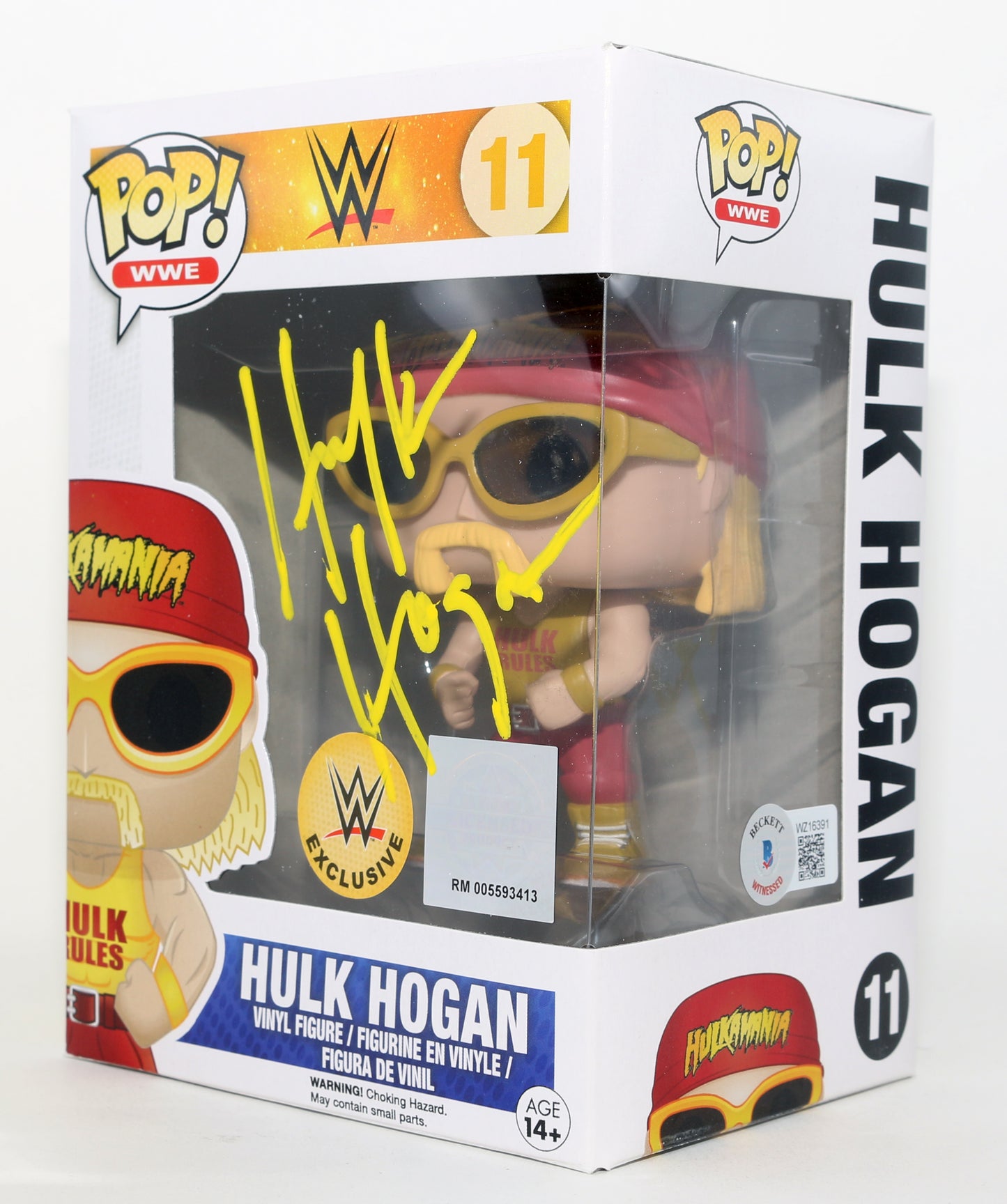 
                  
                    Hulk Hogan Wrestler WWE Exclusive (Beckett) Signed Funko POP! #11
                  
                