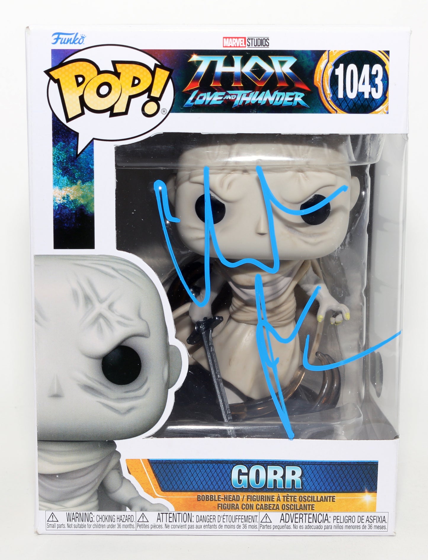 
                  
                    Christian Bale as Gorr the God Butcher in Thor: Love & Thunder (Beckett) Signed Funko POP! #1043
                  
                