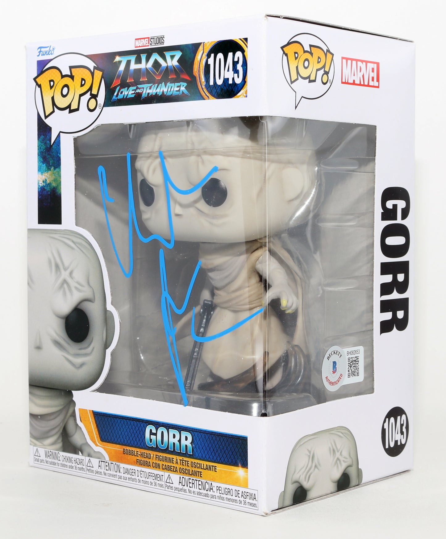 
                  
                    Christian Bale as Gorr the God Butcher in Thor: Love & Thunder (Beckett) Signed Funko POP! #1043
                  
                
