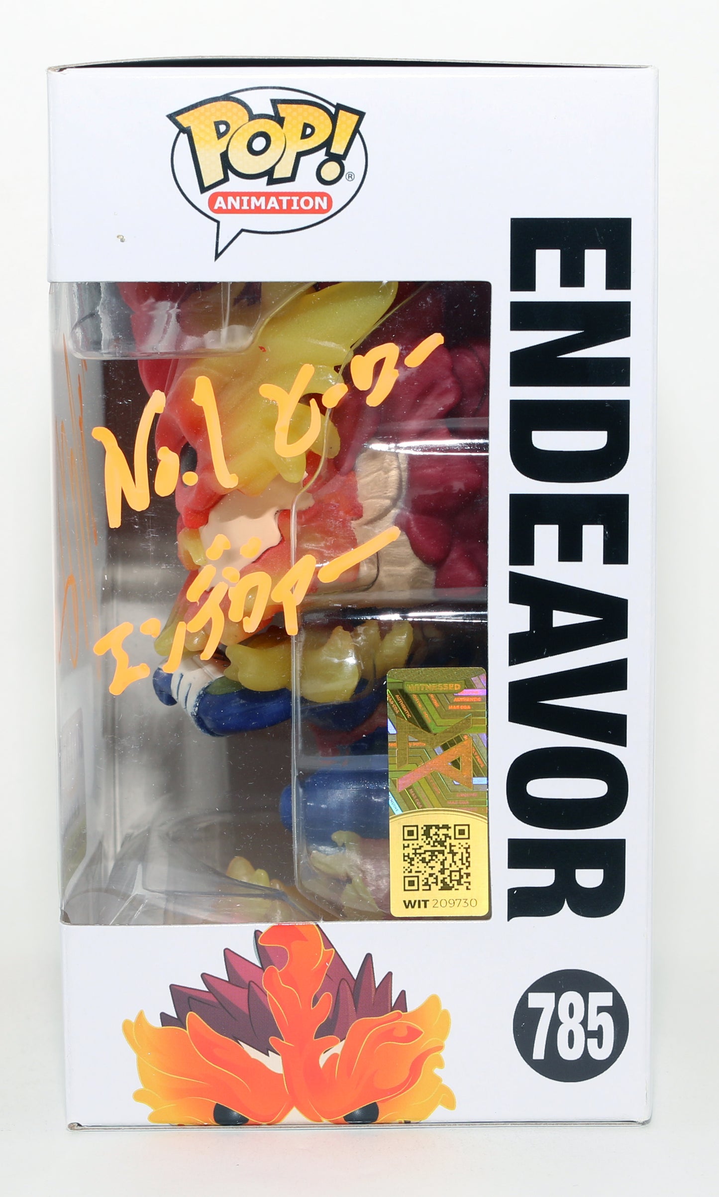 
                  
                    Tetsu Inada as Endeavor in My Hero Academia Amazon GITD Exclusive Signed Funko POP! #785 with Quote
                  
                