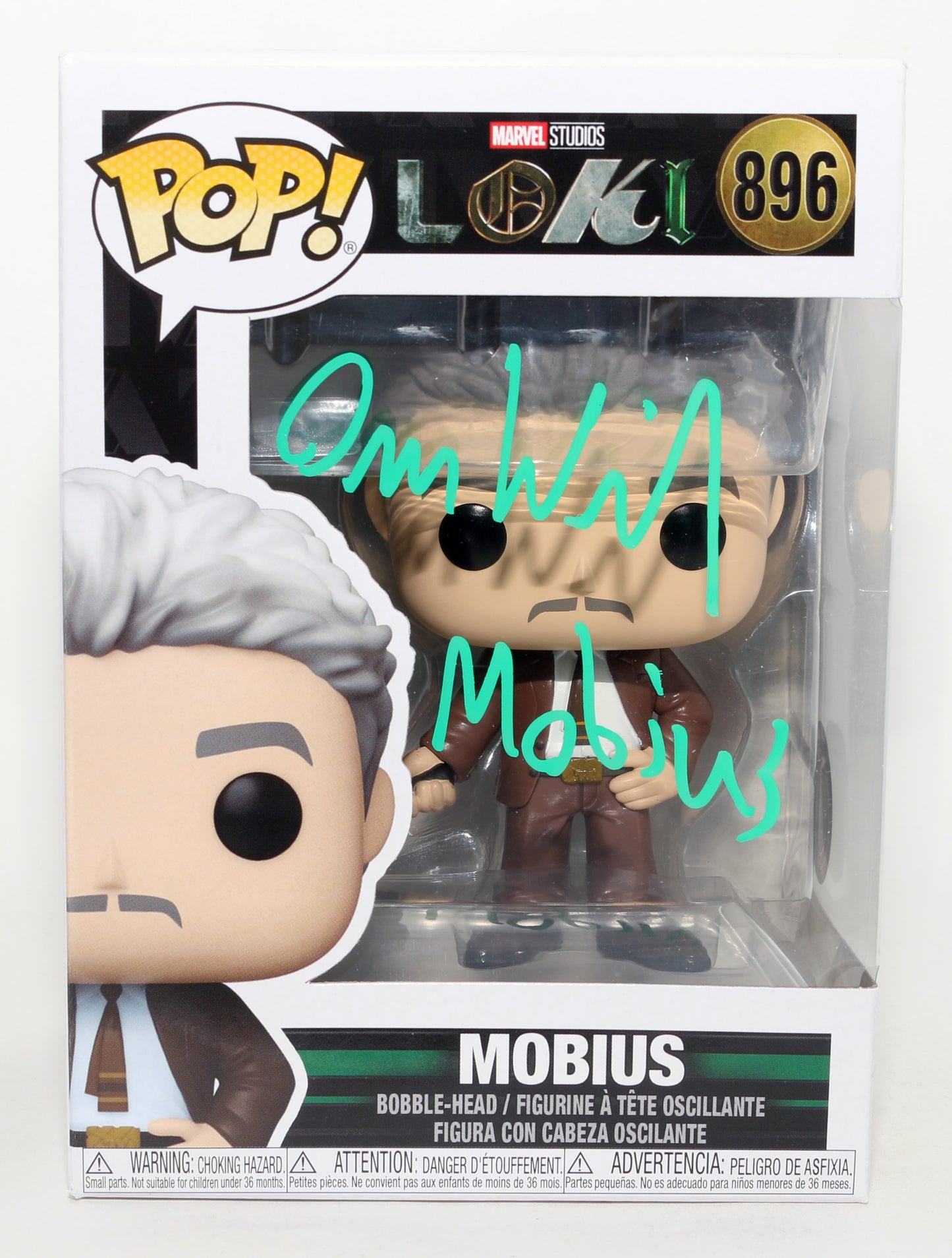 
                  
                    Owen Wilson as Mobius M. Mobius in Loki (SWAU) Signed Funko POP! #896 with Character Name
                  
                