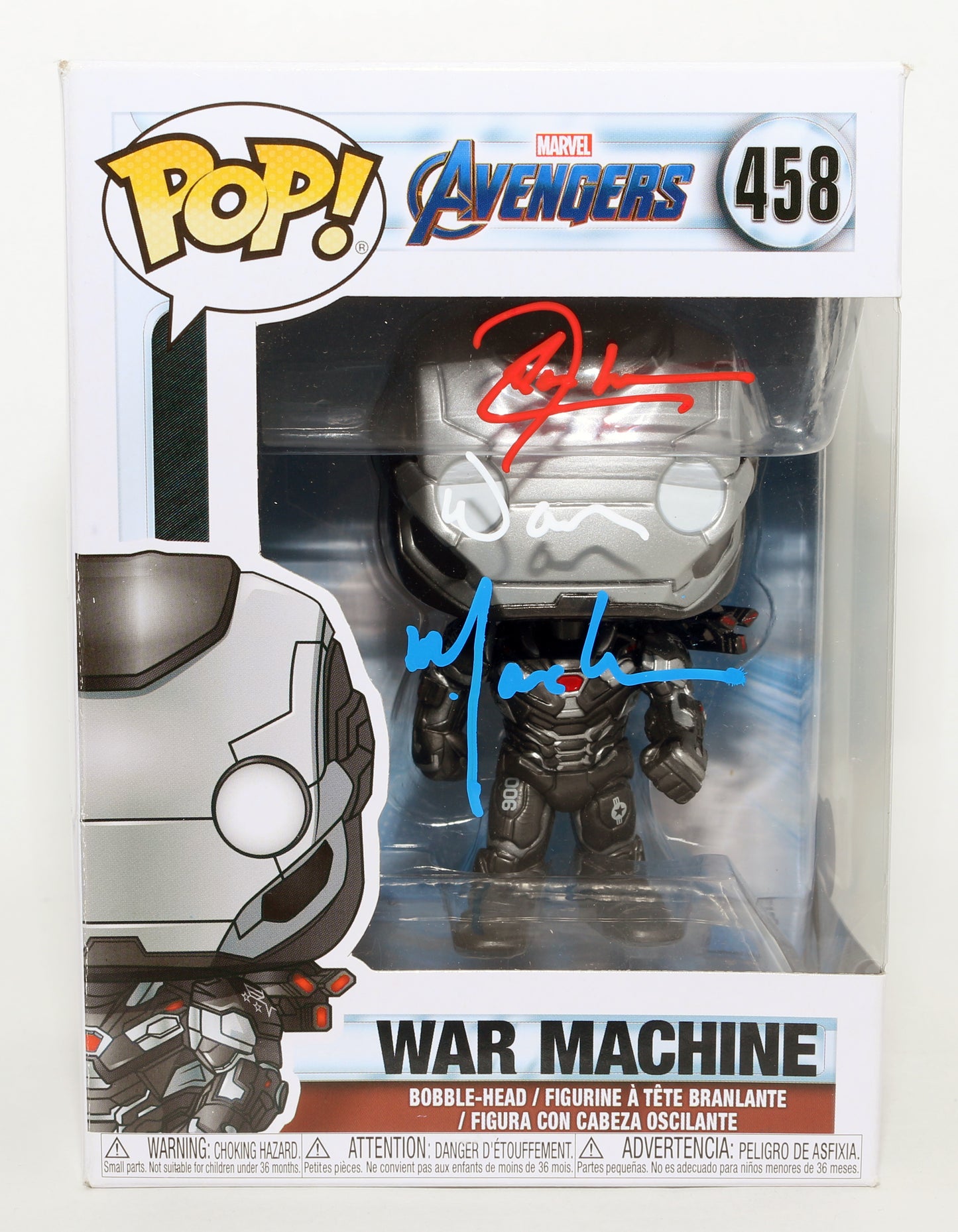 
                  
                    Don Cheadle as War Machine in Avengers (Beckett Witnessed) Signed Funko POP! #458 with Character Name
                  
                