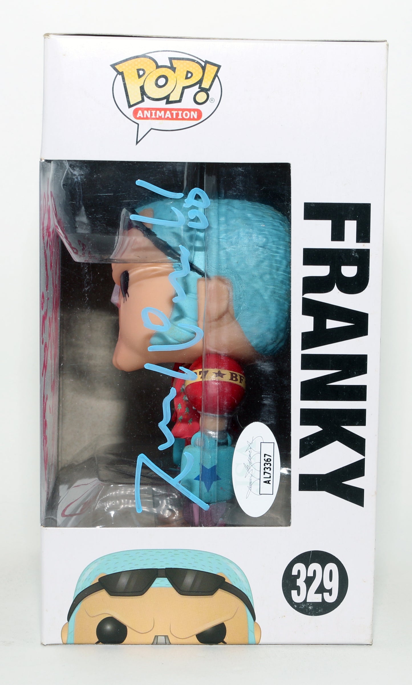 
                  
                    Kazuki Yao as Franky in One Piece (JSA) Signed Funko POP! #329
                  
                