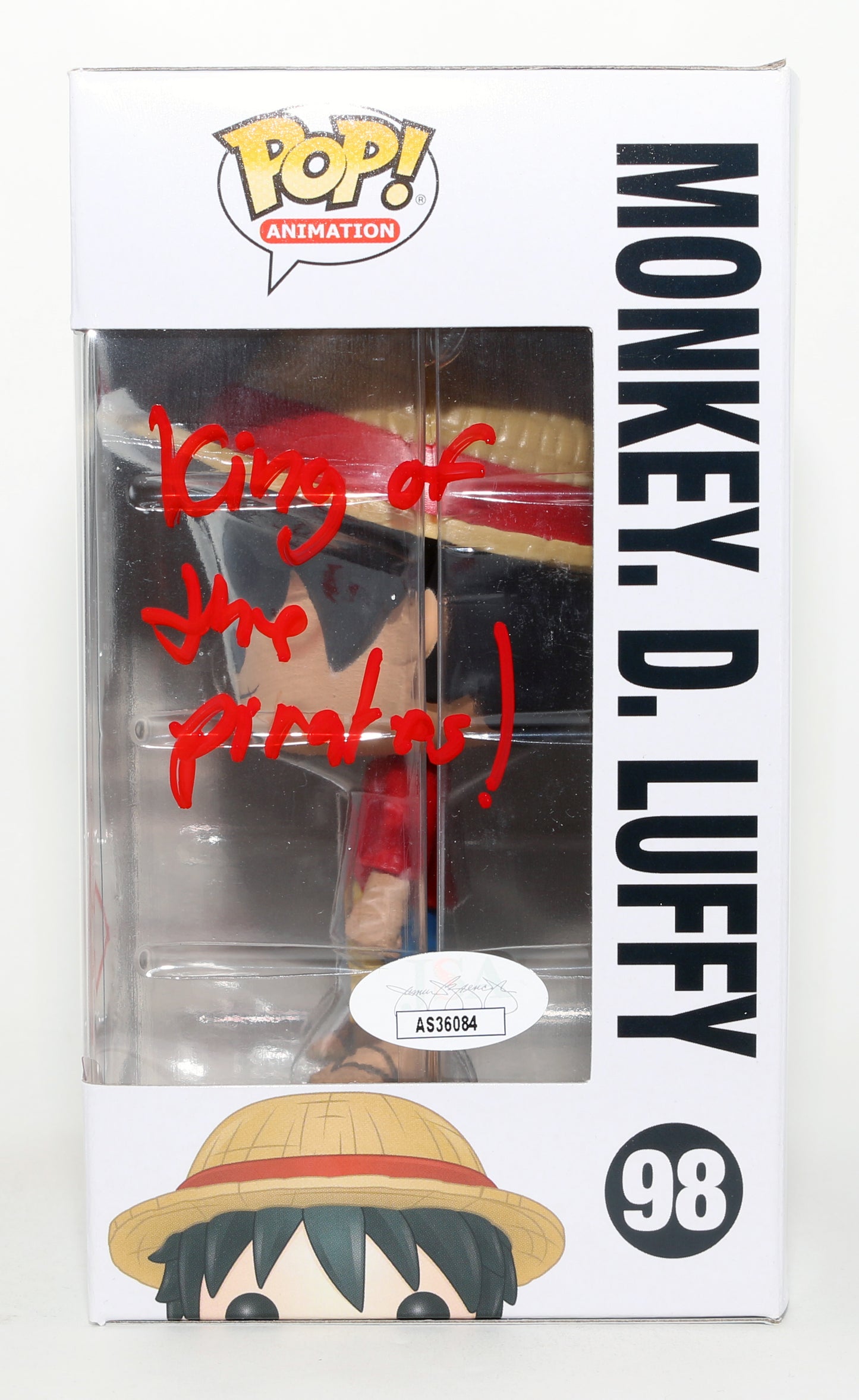 
                  
                    Inaki Godoy as Luffy in One Piece (JSA) Signed Funko POP! #1477 with Quote
                  
                