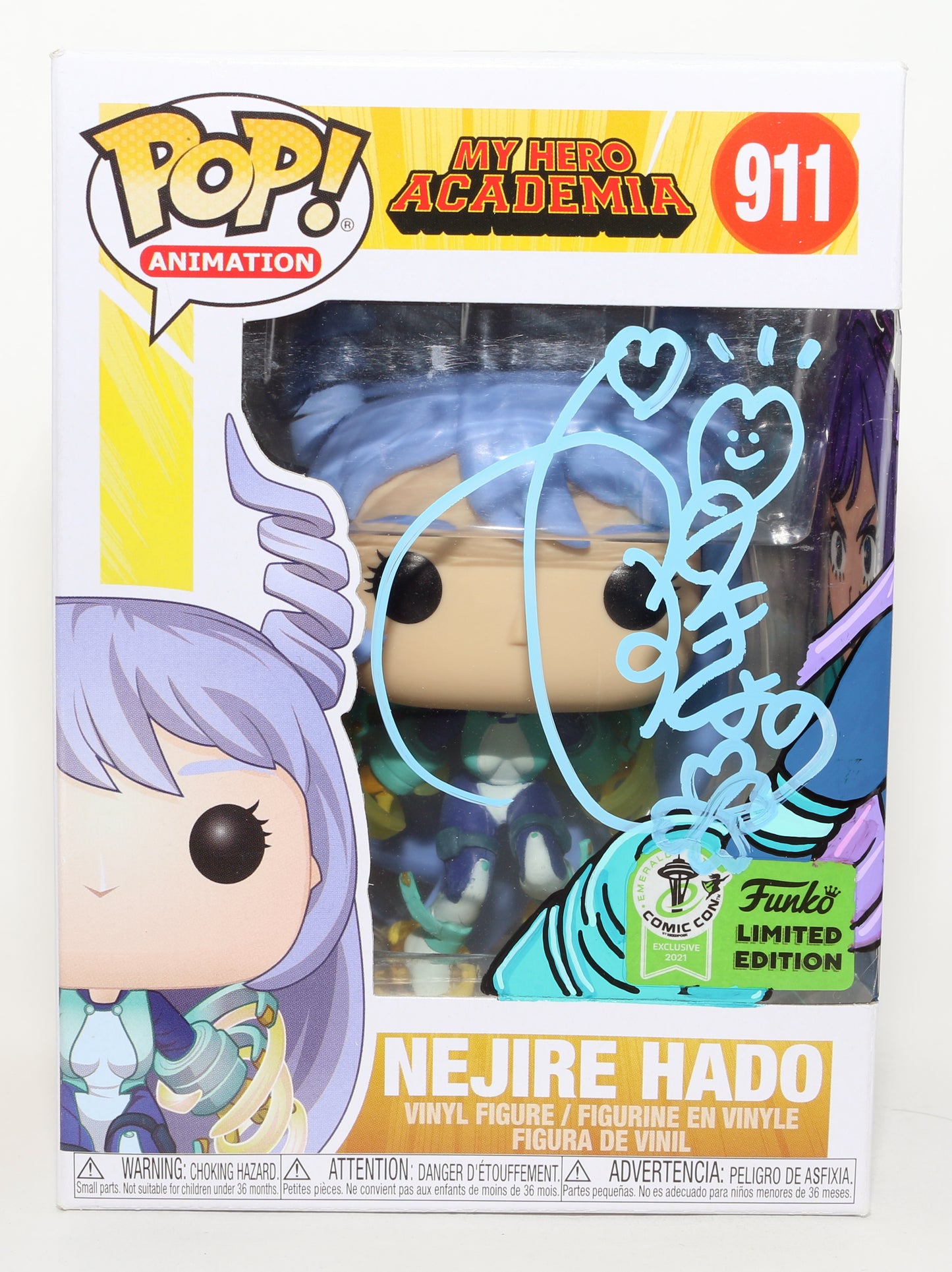 
                  
                    Kiyono Yasuno as Nejire Hado in My Hero Academia 2021 ECCC Exclusive Signed Funko POP! #911 with Drawing
                  
                