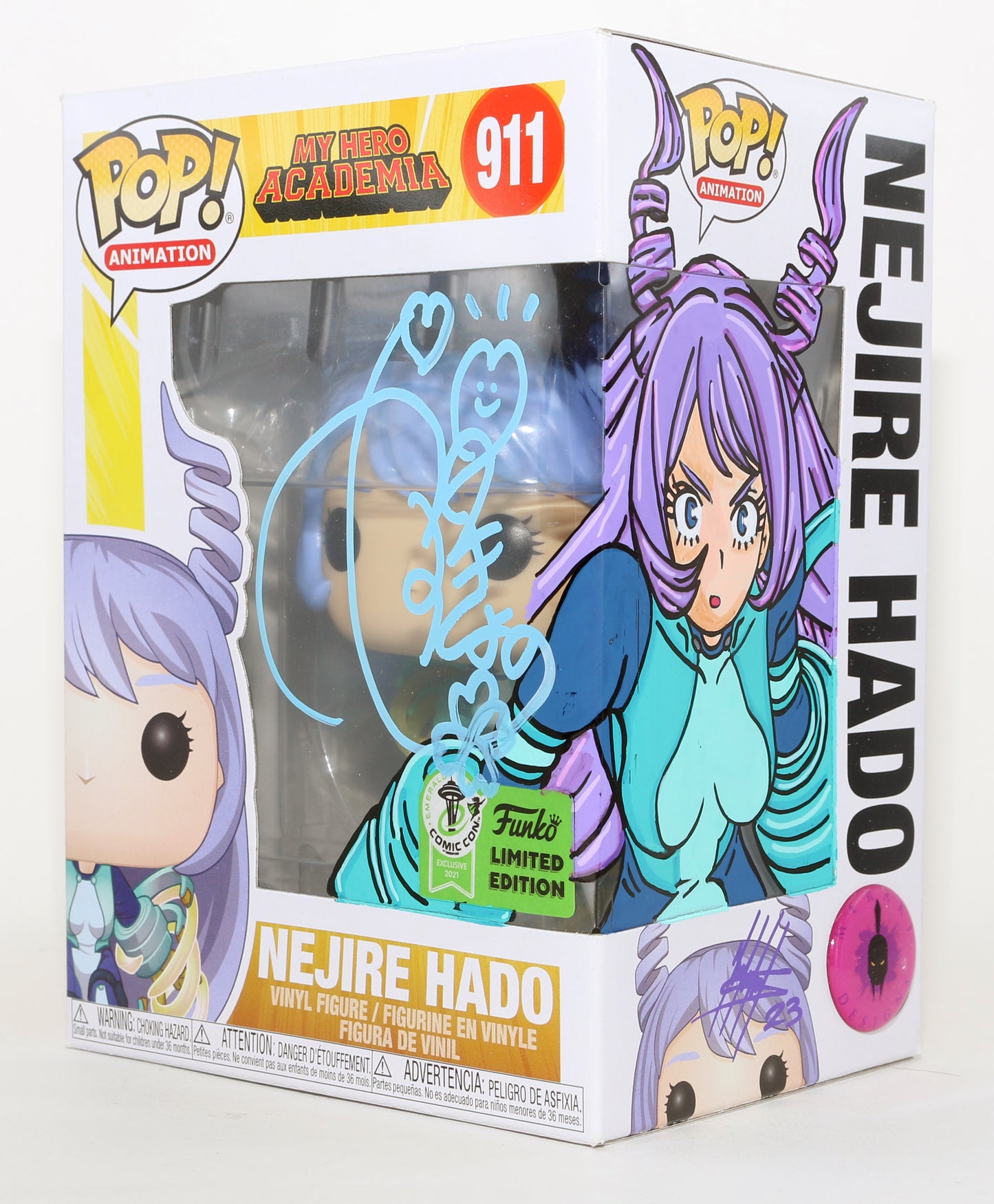 
                  
                    Kiyono Yasuno as Nejire Hado in My Hero Academia 2021 ECCC Exclusive Signed Funko POP! #911 with Drawing
                  
                