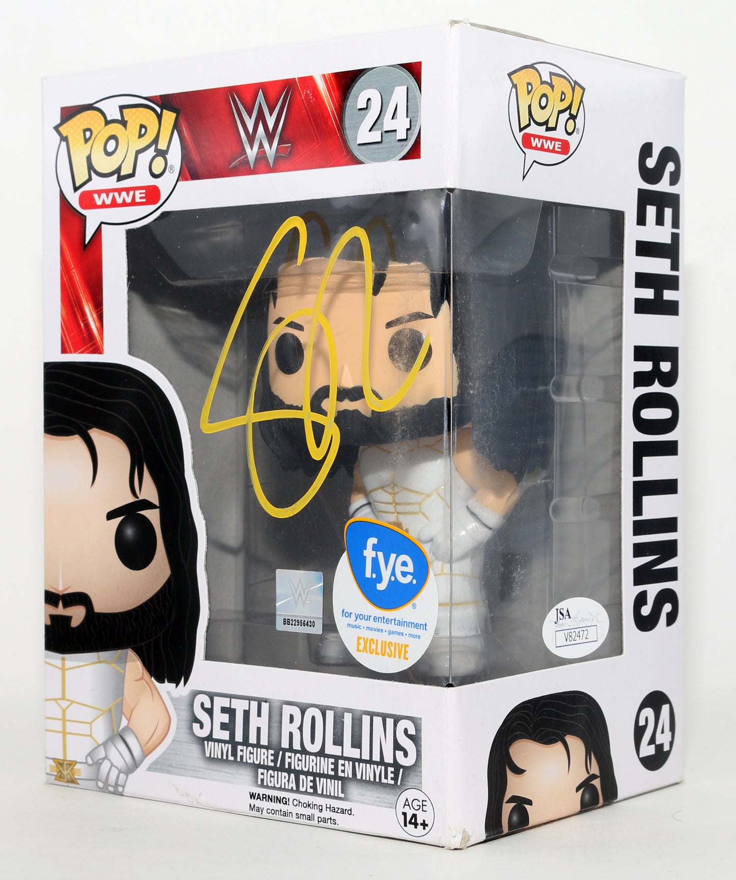 
                  
                    Seth Rollins WWE Wrestler F.Y.E. Exclusive (JSA) Signed Funko POP! #24
                  
                