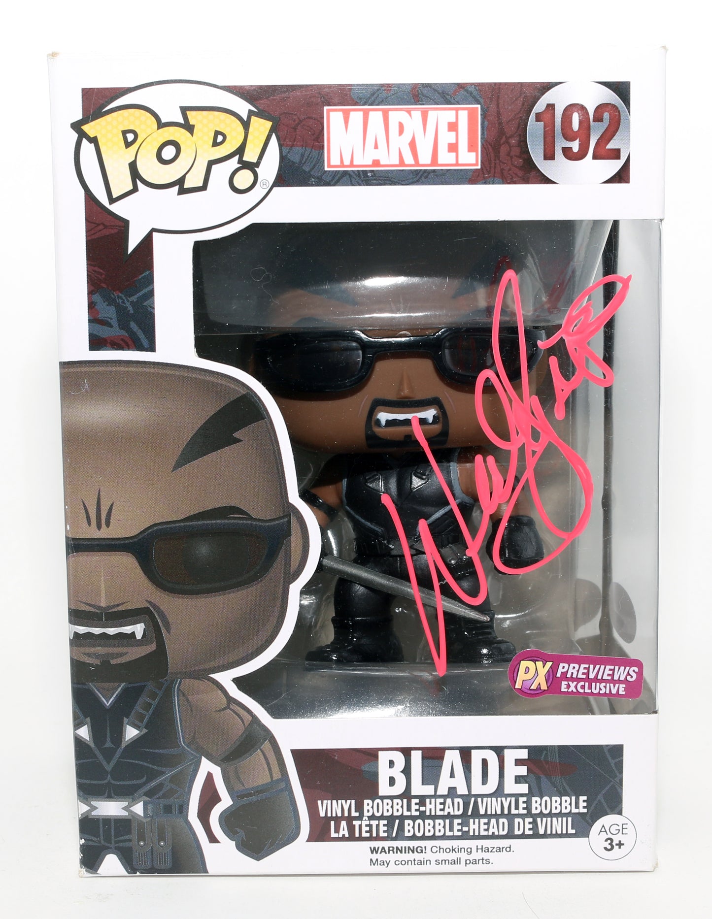 
                  
                    Wesley Snipes as Blade in Blade Previews Exclusive (PSA) Signed Funko POP! #192
                  
                
