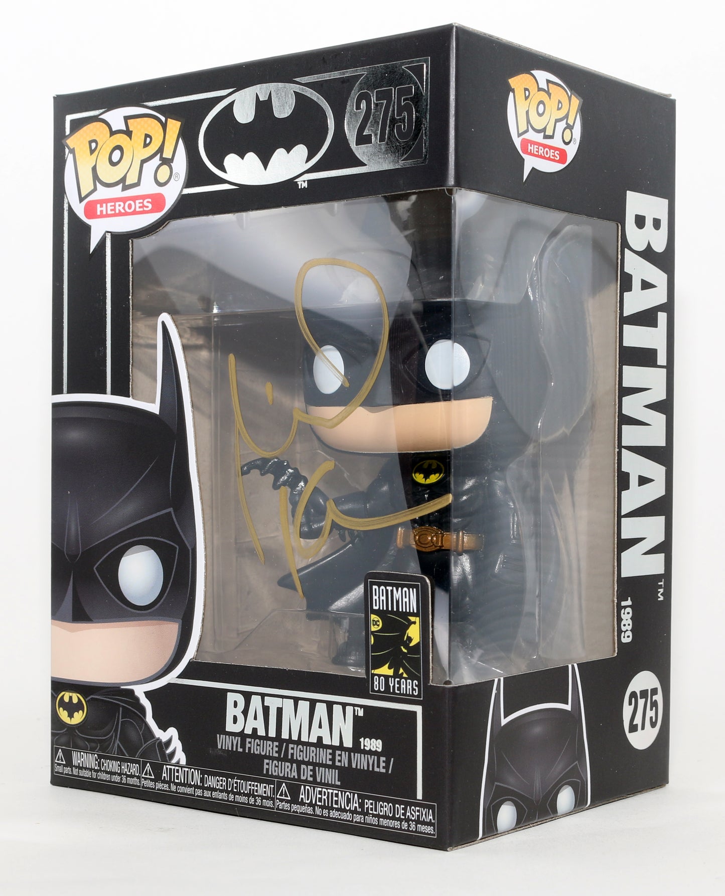
                  
                    Michael Keaton as Batman in Batman 1989 Signed Funko POP! #275
                  
                