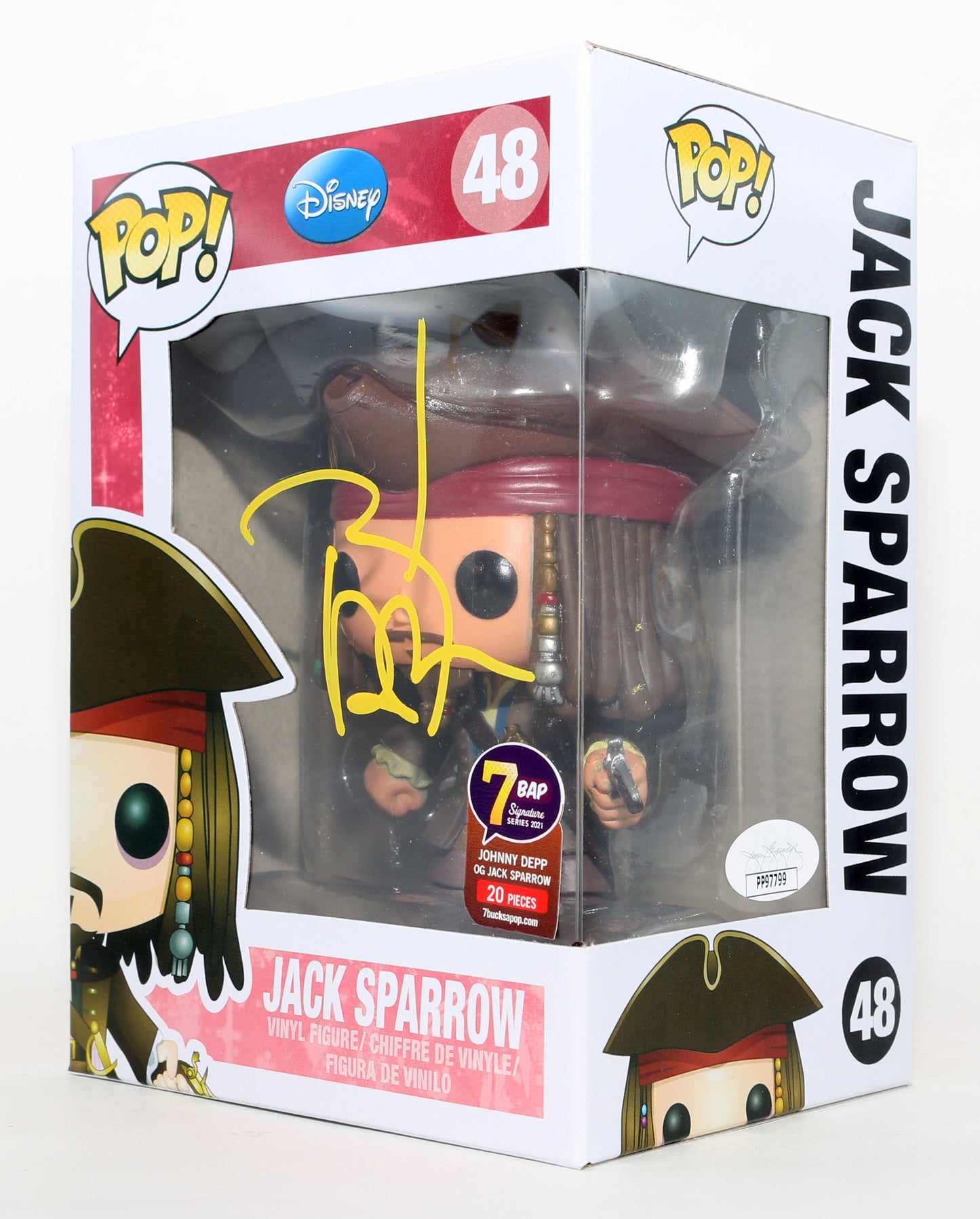 
                  
                    Johnny Depp as Captain Jack Sparrow in Pirates of the Caribbean 7 BAP Signature Series (JSA) Signed Funko POP! #48
                  
                