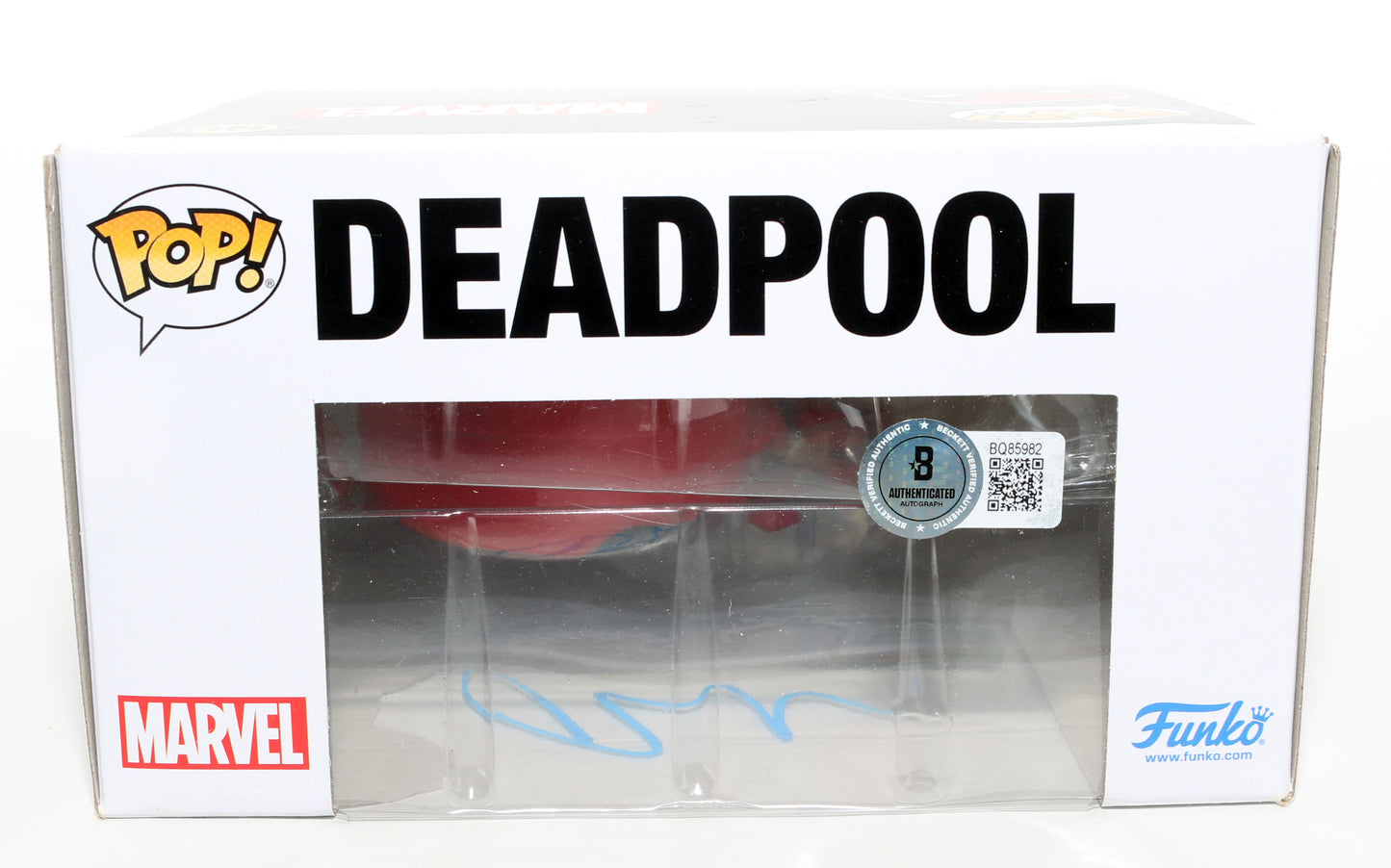 
                  
                    Ryan Reynolds as Deadpool in Deadpool Entertainment Earth Exclusive (Beckett) Signed Funko POP! #1413
                  
                