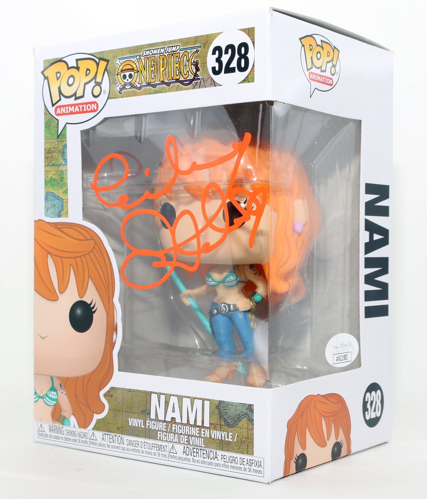 
                  
                    Emily Rudd as Nami in One Piece (JSA) Signed Funko POP! #328
                  
                