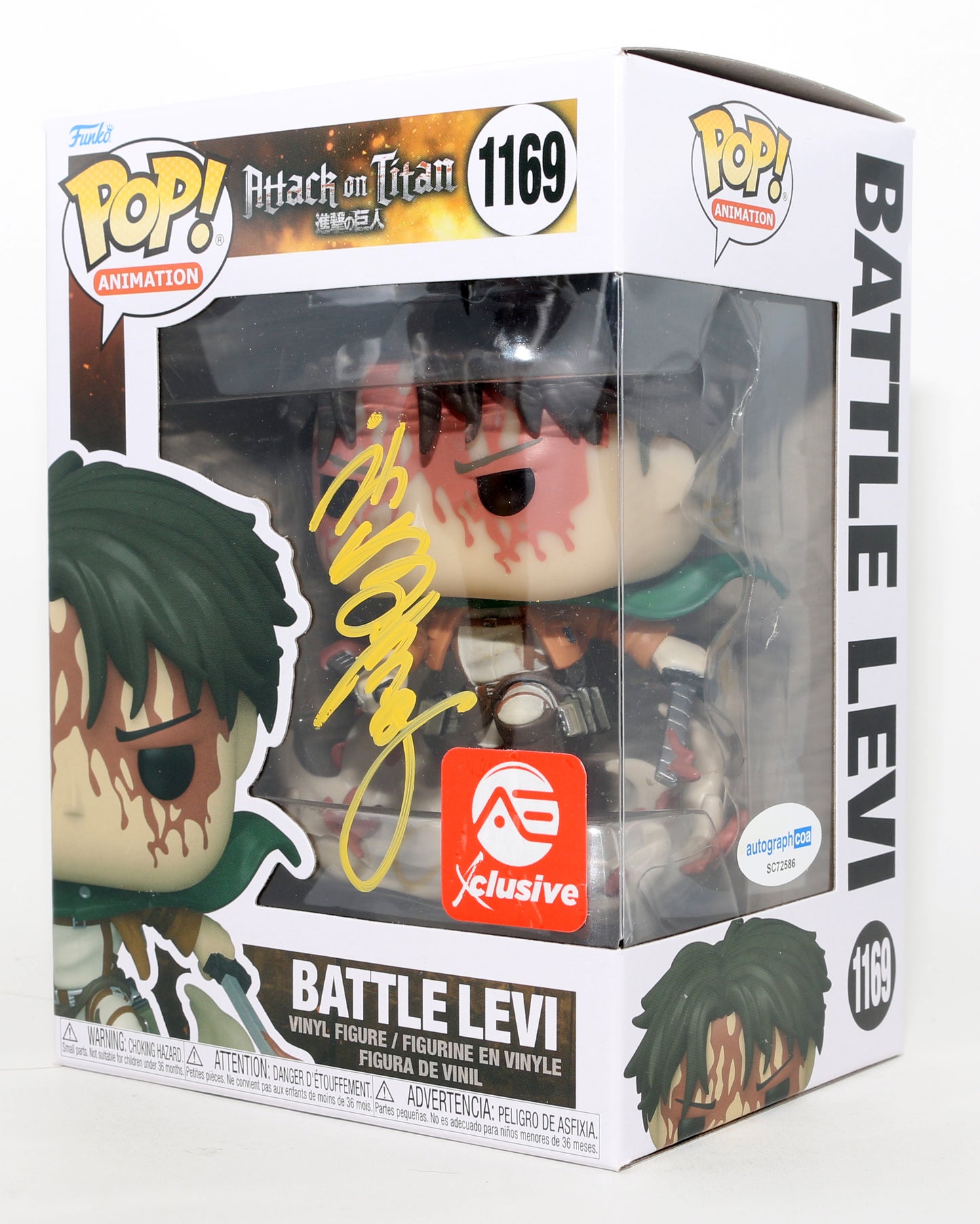 
                  
                    Hiroshi Kamiya as Battle Levi in Attack on Titan Signed Funko POP! #1169
                  
                